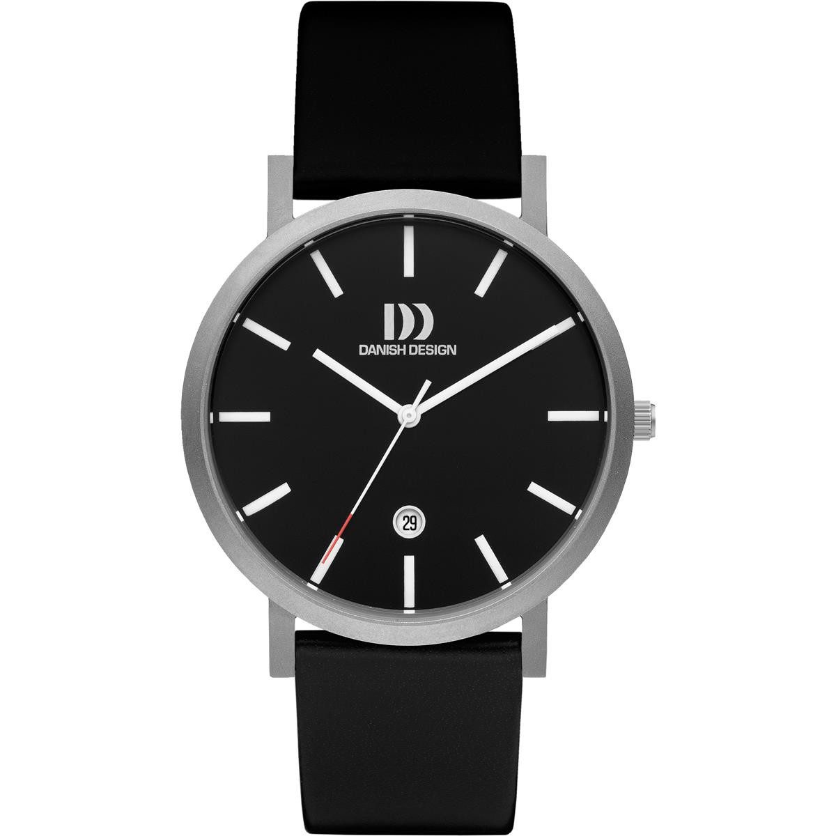 Quarzuhr Danish Design Herrenuhr IQ13Q1108 Rhone Stripe Black Large (3316349)