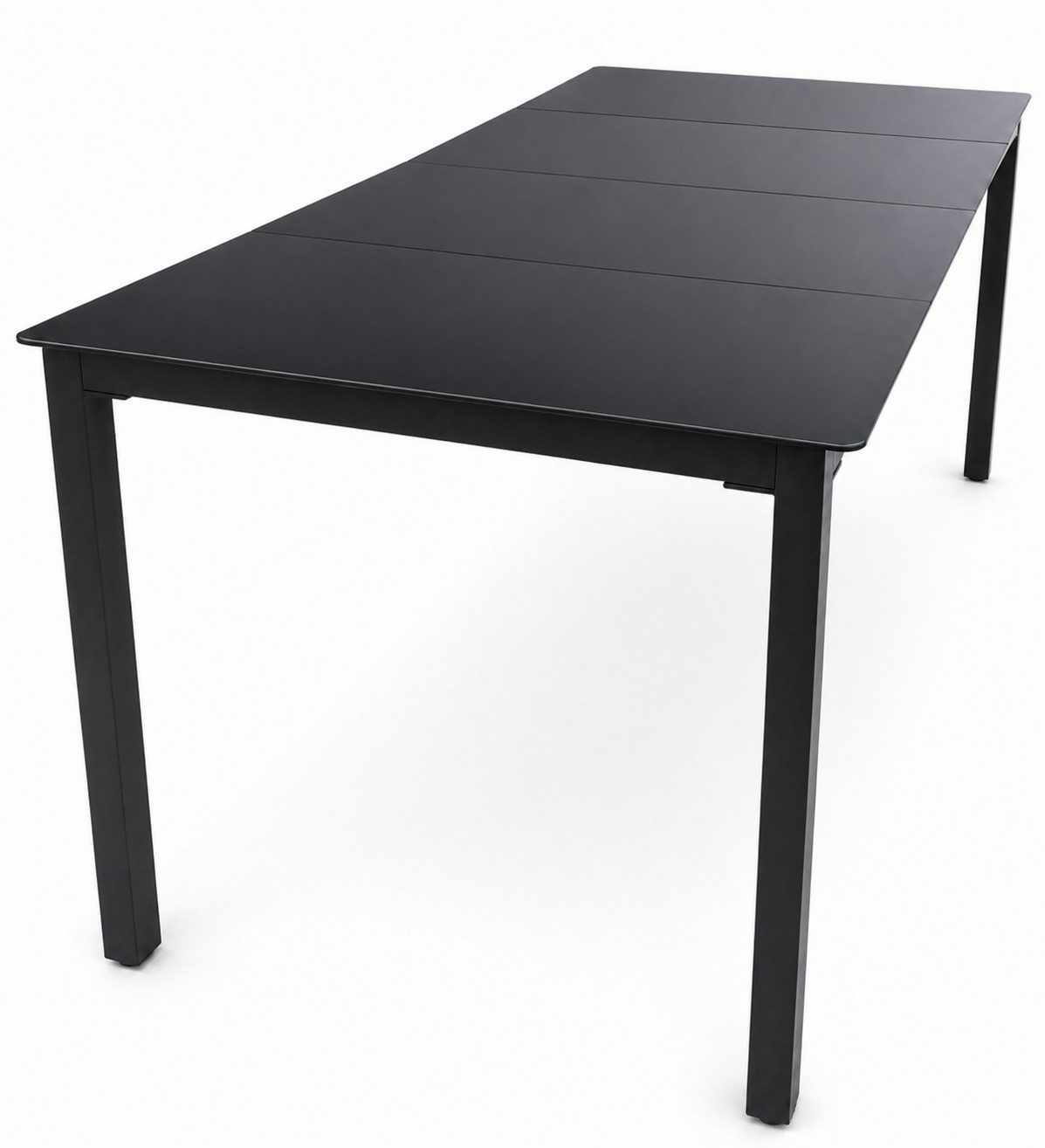 VCM Gartentisch Balkontisch Miami H. 73 x B. 189 x T. 90 cm, Gartentisch aus Glas und Aluminium, Anthrazit