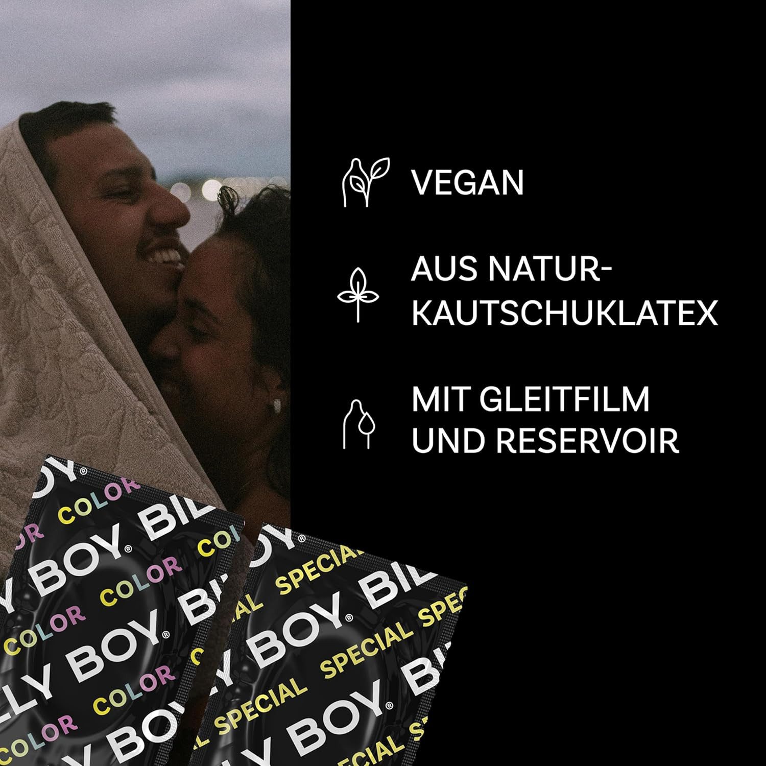 Billy Boy Einhand-Kondome BUNTE VIELFALT Singe, 10 St., Single Paket, Bunte Vielfalt