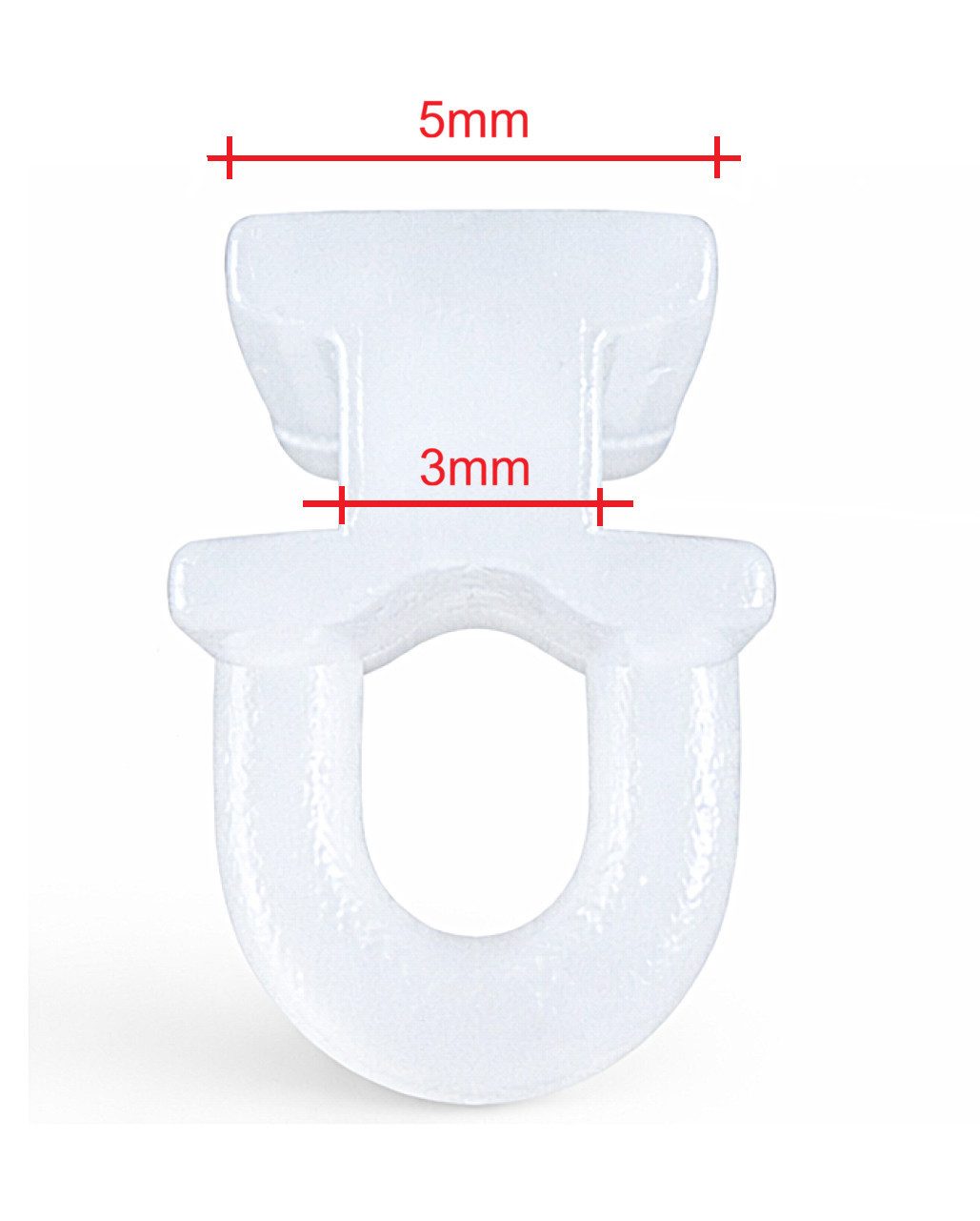 rewagi Ösengleiter Gardinengleiter 9x5 mm Weiß für Innenlaufschienen, (25-St), Verkaufseinheit 25/50/100/200/500/1000 Stück