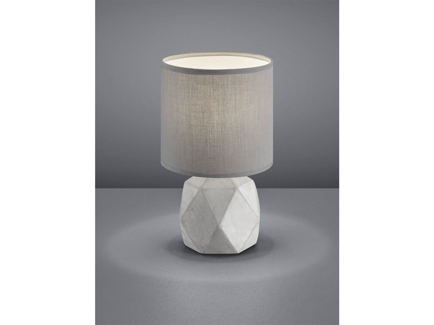 Trio Led Tischleuchte Kleine Beton Tisch Lampe Mit Stoff Lampen Schirm Fur Wohnzimmer Fensterbank Schlafzimmer Schreibtisch Online Kaufen Otto