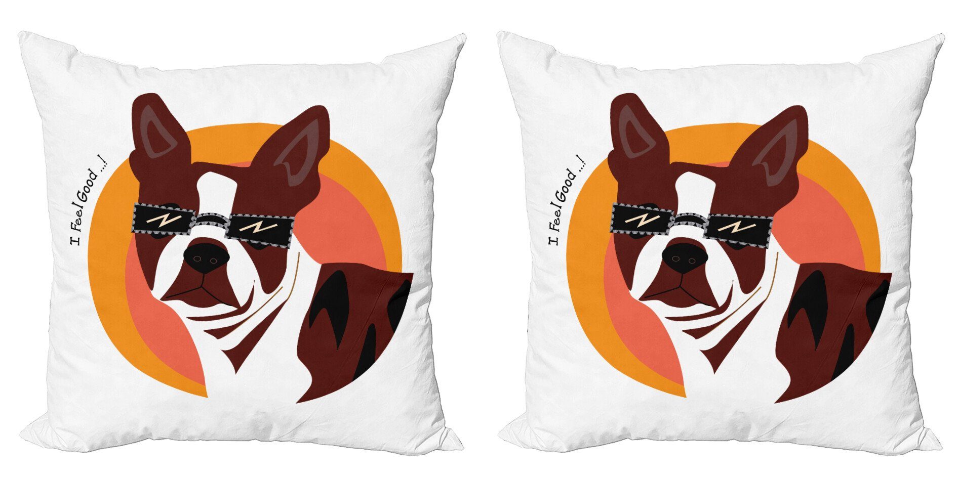 Kissenbezüge Modern Accent Doppelseitiger Sonnenbrille Kühler mit Stück), Hund Gut fühlen (2 Digitaldruck, Abakuhaus
