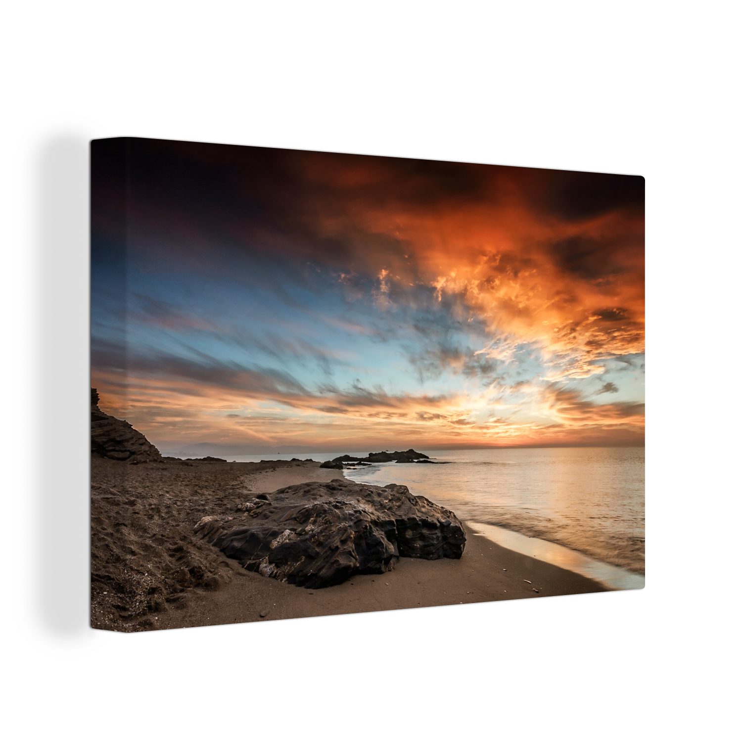 OneMillionCanvasses® Leinwandbild Luft - Meer - Strand, (1 St), Wandbild Leinwandbilder, Aufhängefertig, Wanddeko, 30x20 cm
