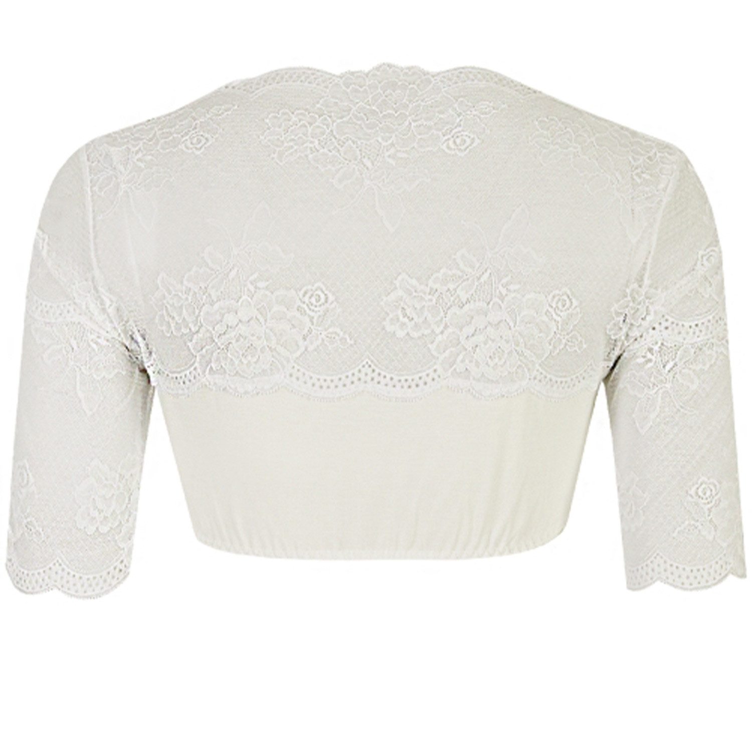 Nina Von C. Dirndlbluse 'Liosa' mit V-Ausschnitt Spitze 16464718, Champag