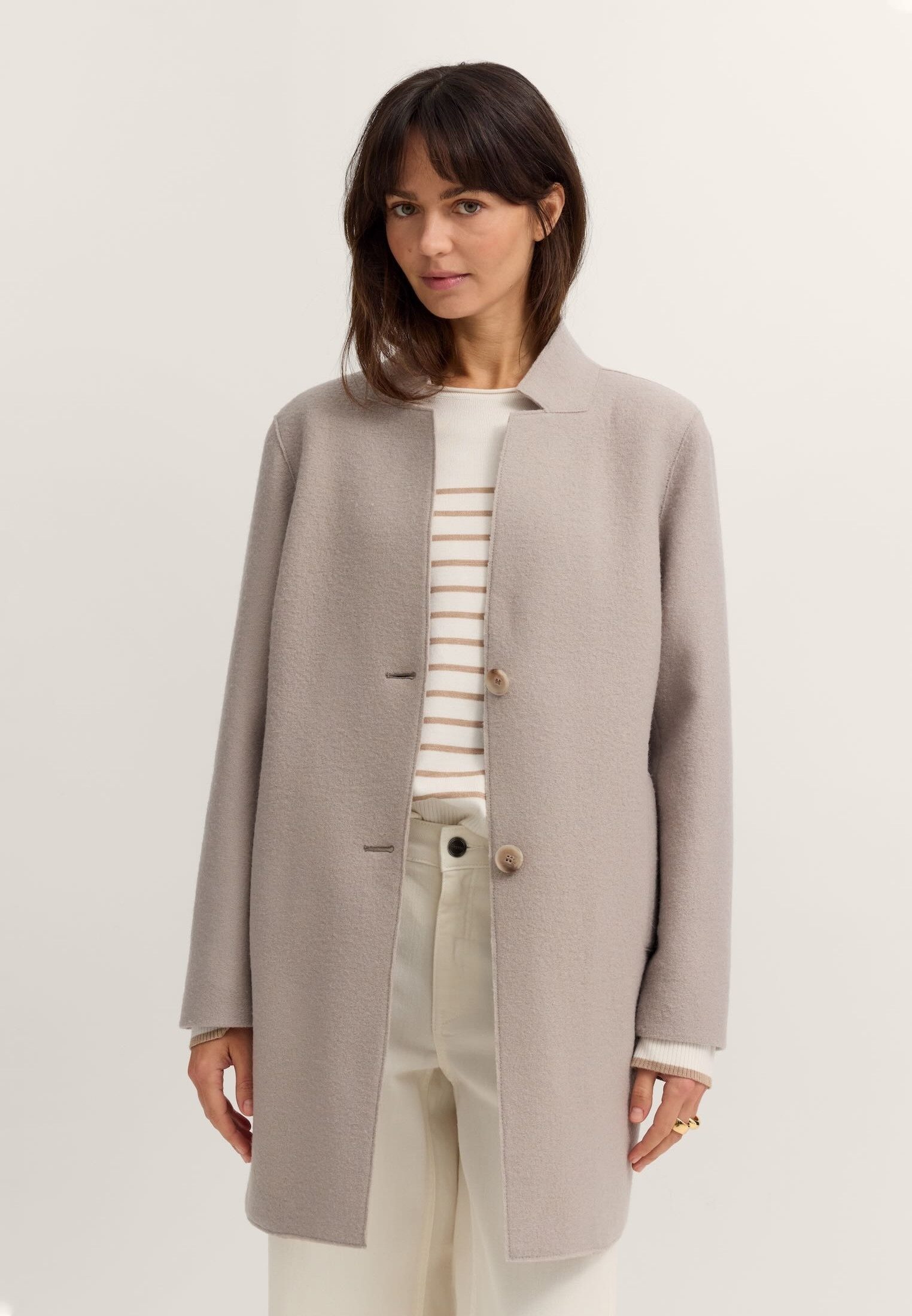 bugatti Wollmantel Regular Fit aus reiner italienischer Wolle