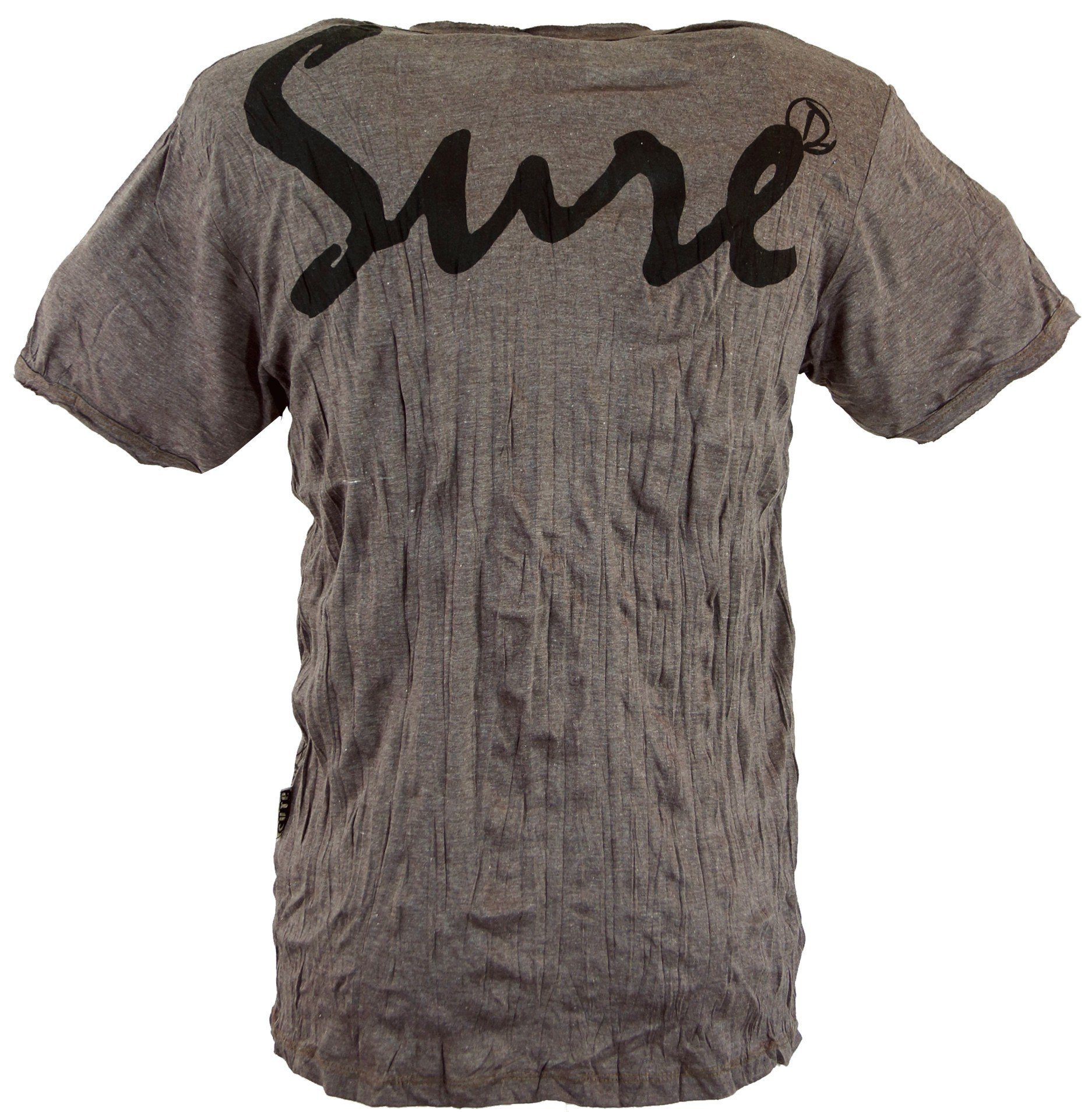 Buddha alternative Bekleidung Sure - Goa Festival, Happy Guru-Shop T-Shirt T-Shirt taupe Style,