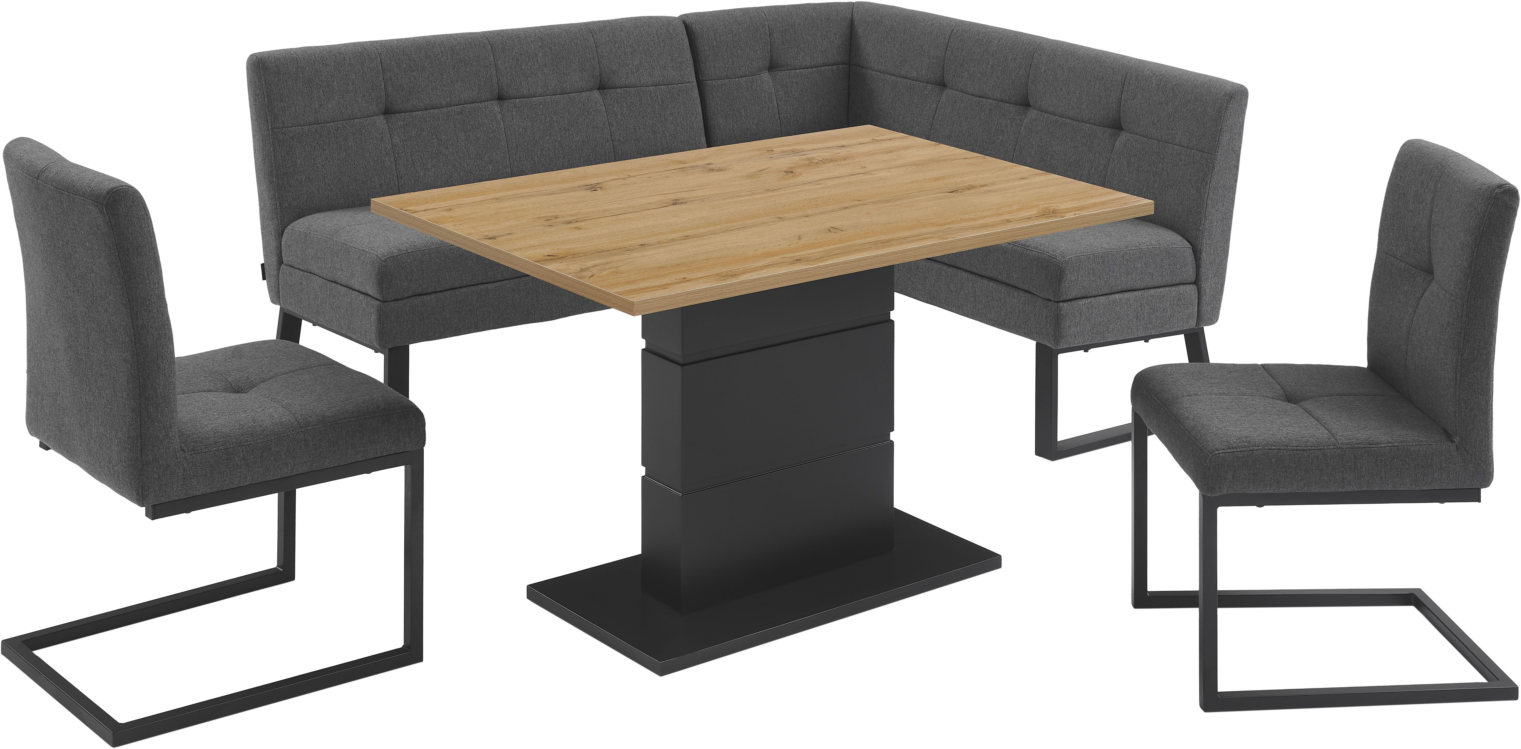 OTTO home Esszimmerstuhl Geranie Freischwinger, Schwingstuhl (Set, 2 St), mit 3D-Steppung, robustes Gestell, hochwertiger Stoff – Bild 4 von 5