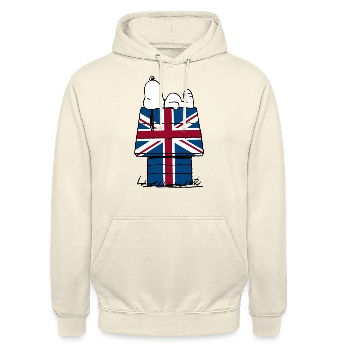 Spreadshirt Hoodie Peanuts Snoopy UK Flagge Unisex Hoodie (1-tlg)