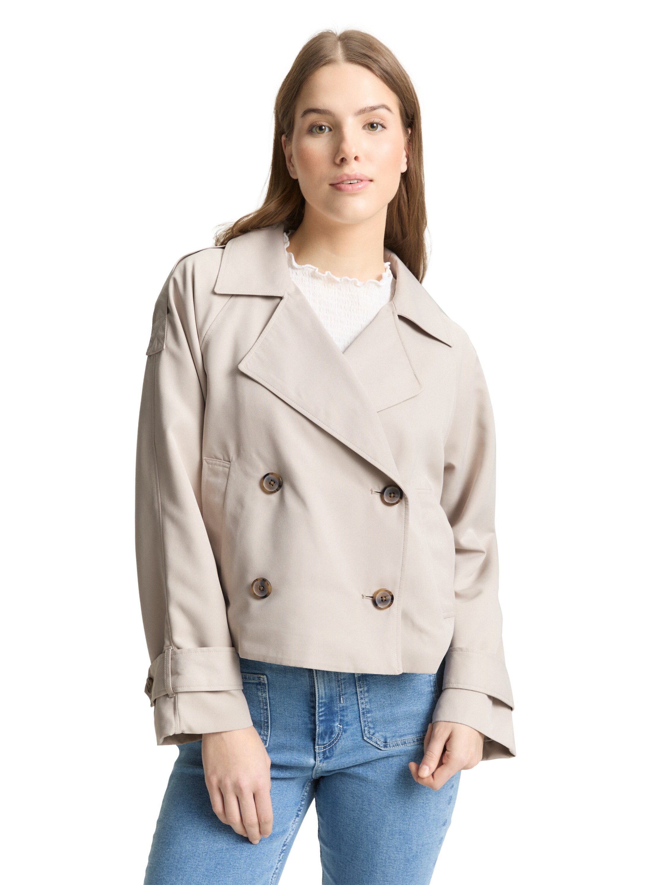 TOM TAILOR Denim Cabanjacke mit Reverskragen günstig online kaufen