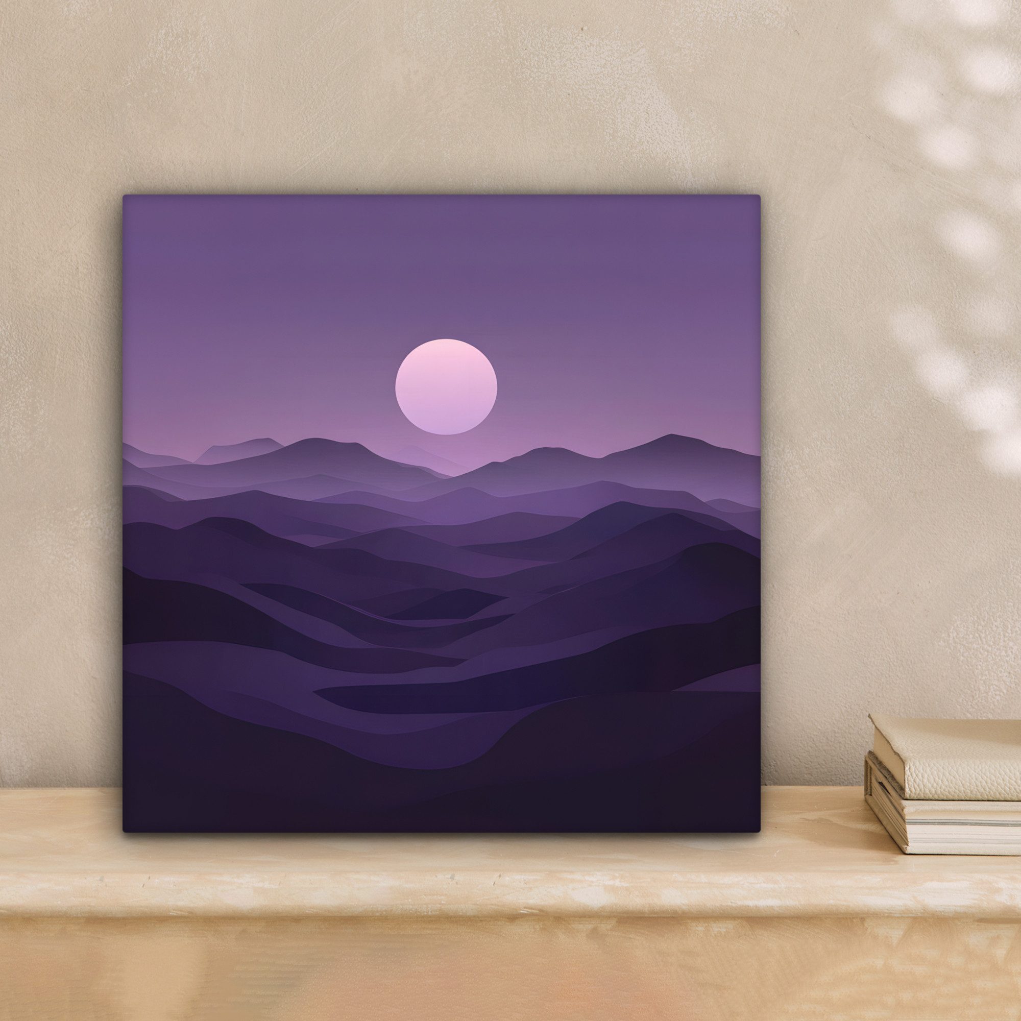 OneMillionCanvasses® Leinwandbild Hügel - Lila - günstig online kaufen