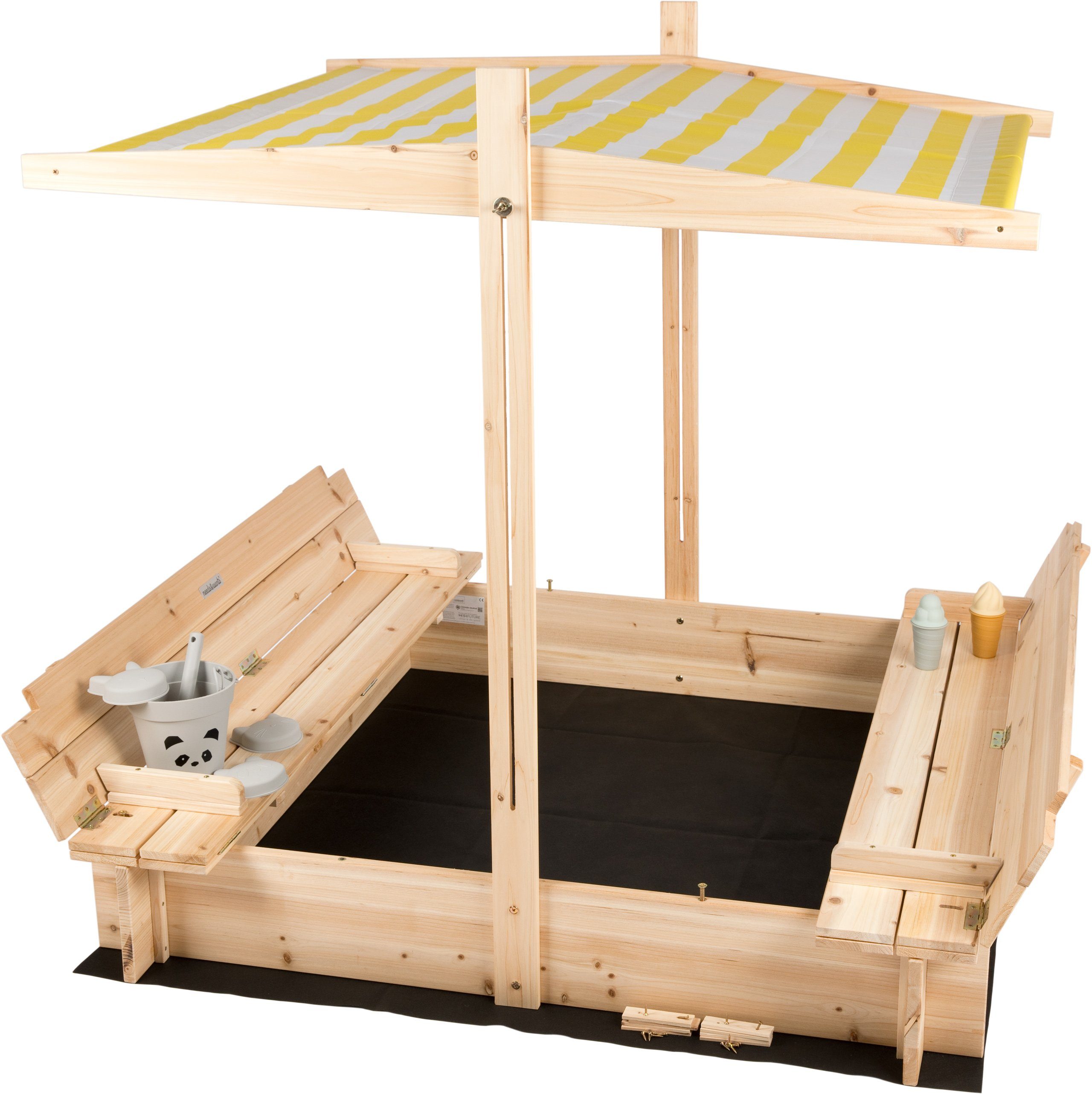 needs&wants® Sandkasten mit Abdeckung Dach Deckel günstig online kaufen