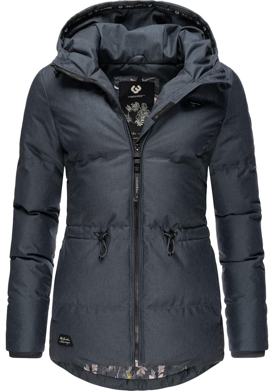 RAGWEAR Anorak Calena Intl. stylische Winterjacke mit Kapuze und Gummizug mehr