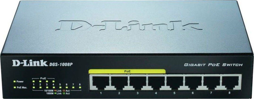 DGS-1008P Netzwerk-Switch
