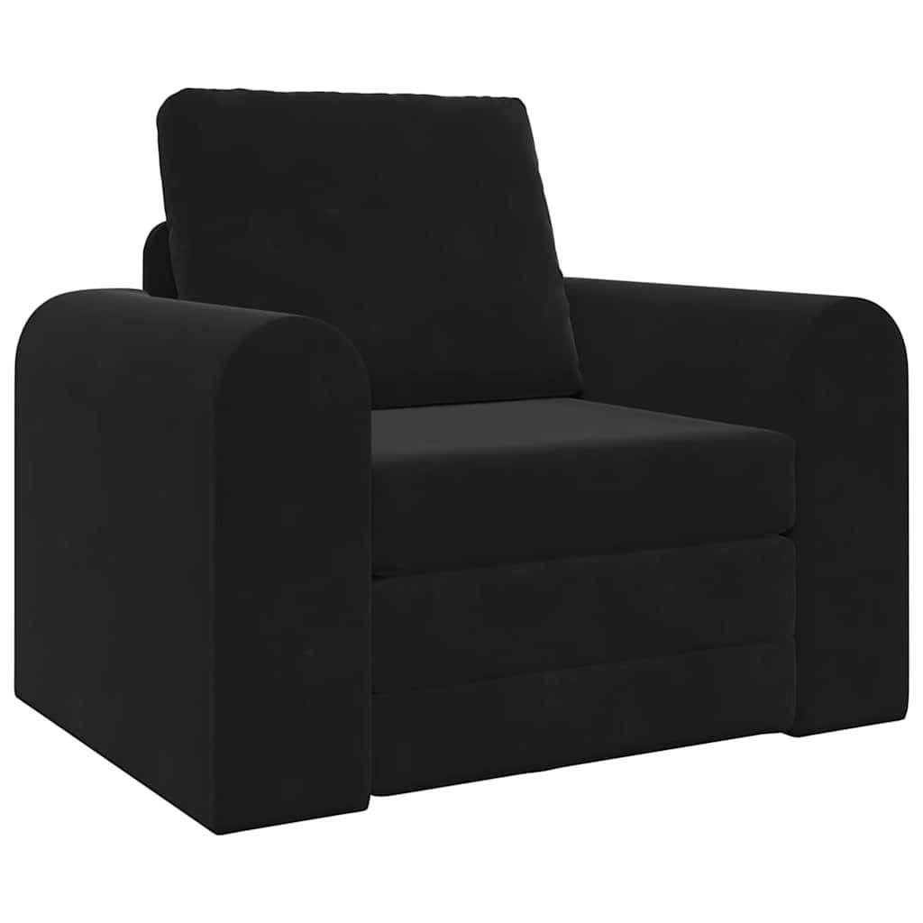 vidaXL Sofa Schlafsofa Schwarz 98 x 71 x 83 cm Samt, 1 Teile günstig online kaufen