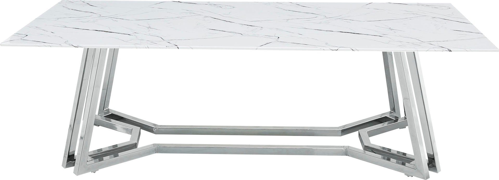 SalesFever Couchtisch Wohnzimmertisch im eleganten Stil, Eleganter Chic mit marmoriertem Charme