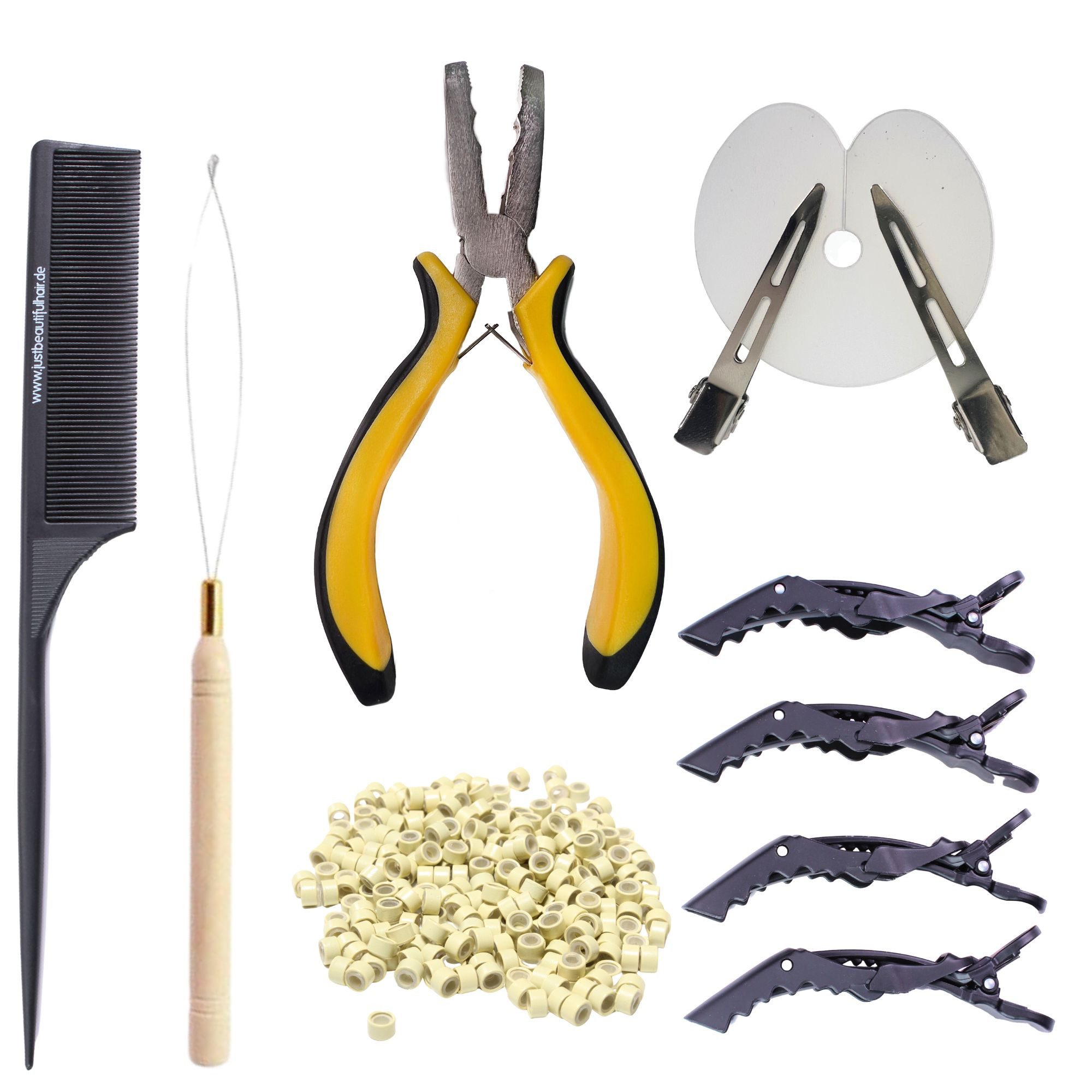 hair2heart Echthaar-Extension Microring Haarverlängerung Set Blond