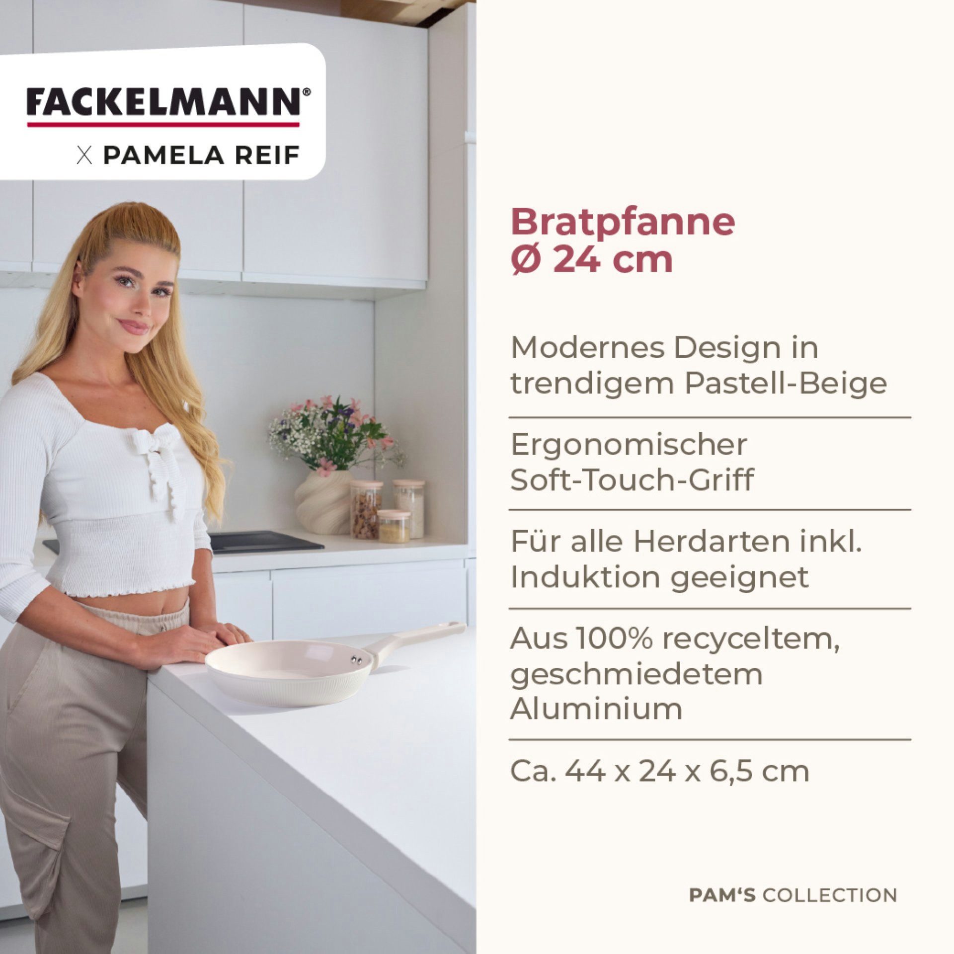 FACKELMANN Bratpfanne Antihaft-Pfanne, Kochgeschirr, Aluminium-Pfanne