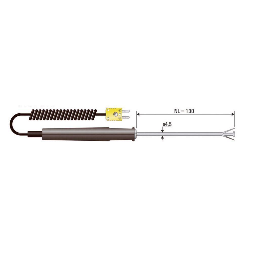 B + B -50 + bis +650 °C Thermodetektor Thermo-Technik 0600 Füh B Thermo-Technik Oberflächenfühler 1001 B