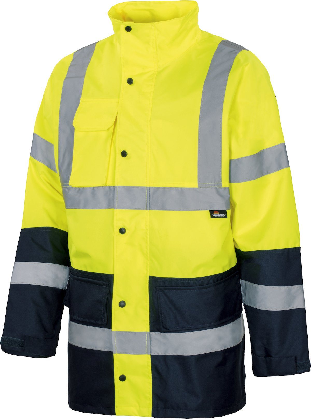 vizwell Arbeitshose Regenjacke Warnschutz-Kontrast-Regenjacke Gr. XL (1-tlg)