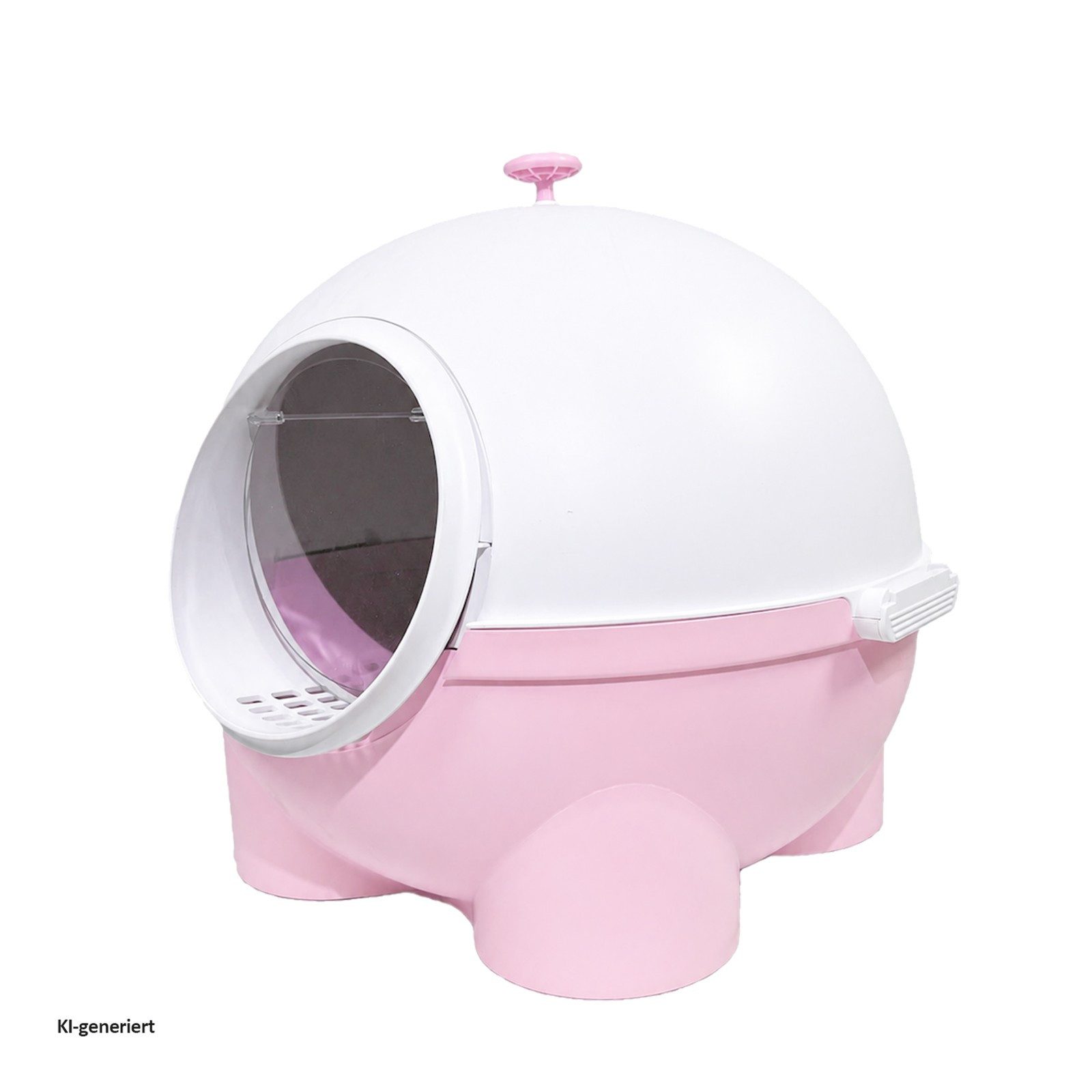 HTI-Living Katzentoilette Katzen WC aus Kunststoff mit Einstieg und Streuschaufel, Haustiertoilette