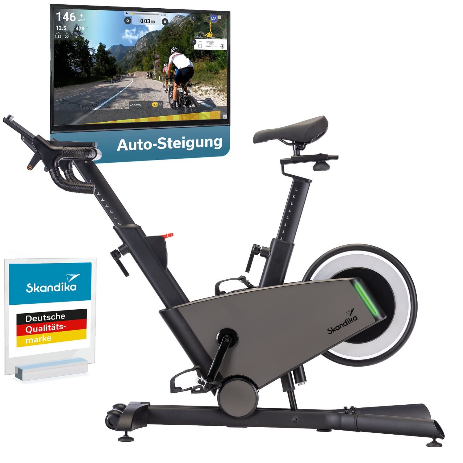 Speedbike Bike Indoor Kliva 800-S, Steigung in 16 Stufen, 3 Programme