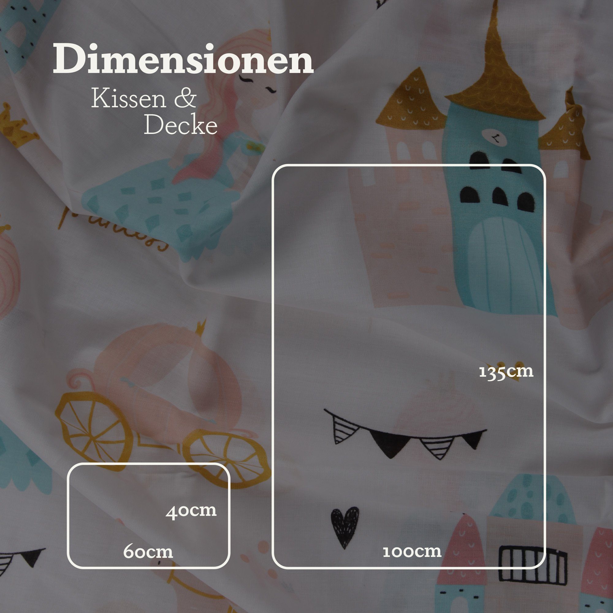 Bestlivings Babybettwäsche KB-04837 Bettbezug, Baumwolle, 2 teilig, Kinder Bettwäsche 2-tlg (100x135cm / 40x60cm) Bettdecken Set