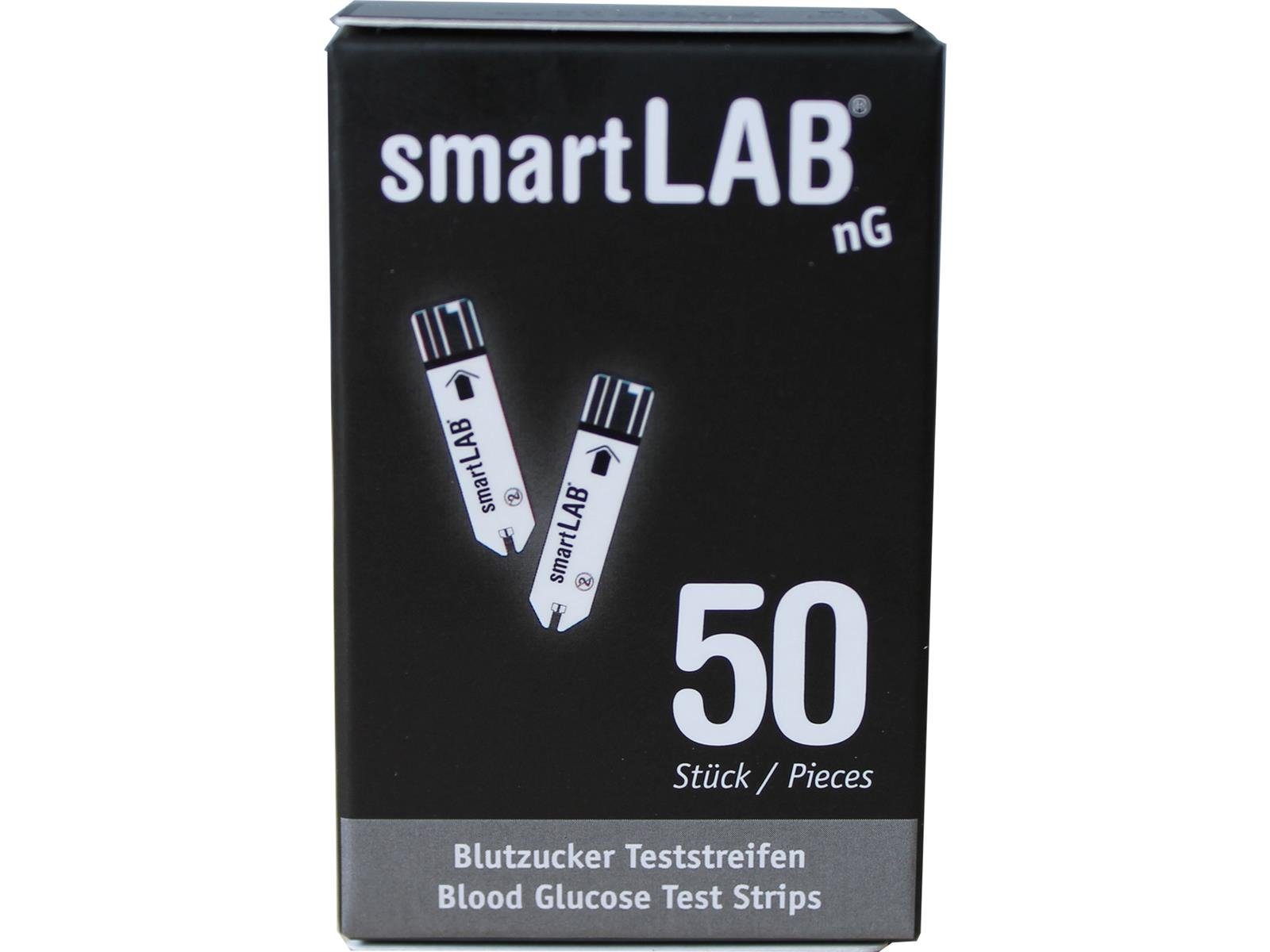 Blutzucker-Teststreifen smartLAB nG Blutzucker Teststreifenbox mit 50 Teststreifen für nG Gerä