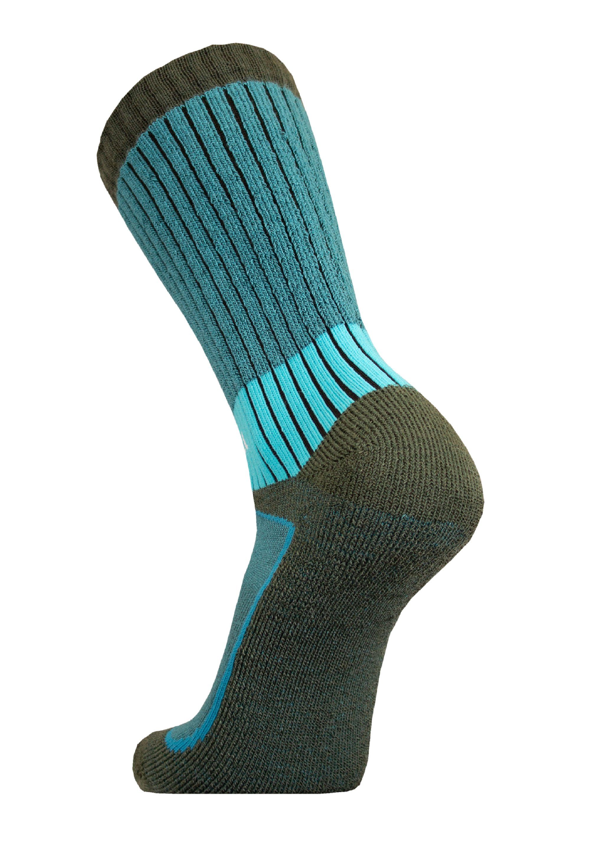 UphillSport Socken VAARU mit (1-Paar) grau-grün 4-Lagen-Struktur