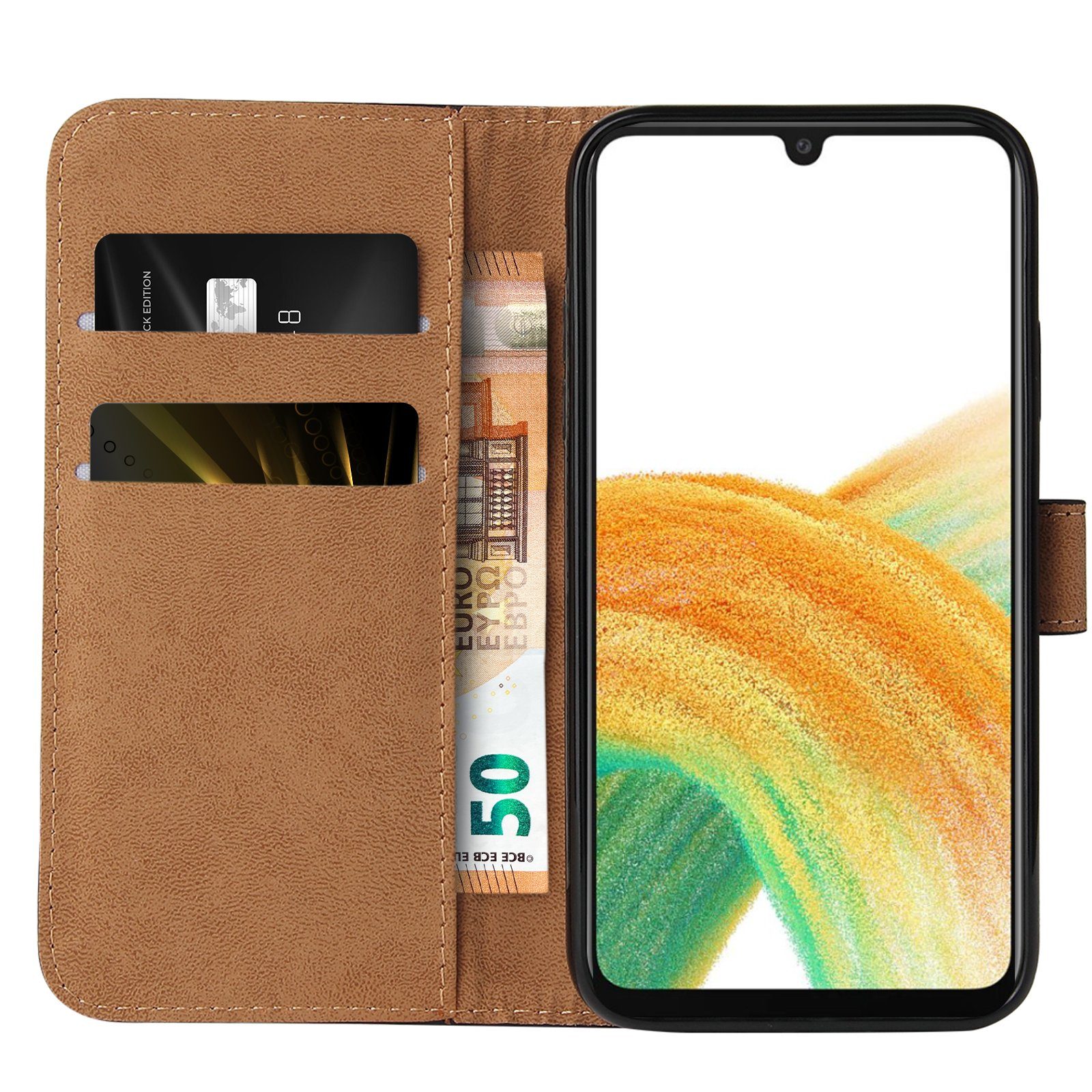Tec-Expert Handyhülle Klapp Hülle für Samsung Galaxy A33 5G 6.4 Zoll, 6.4, Flip Case für Samsung Galaxy A33 5G