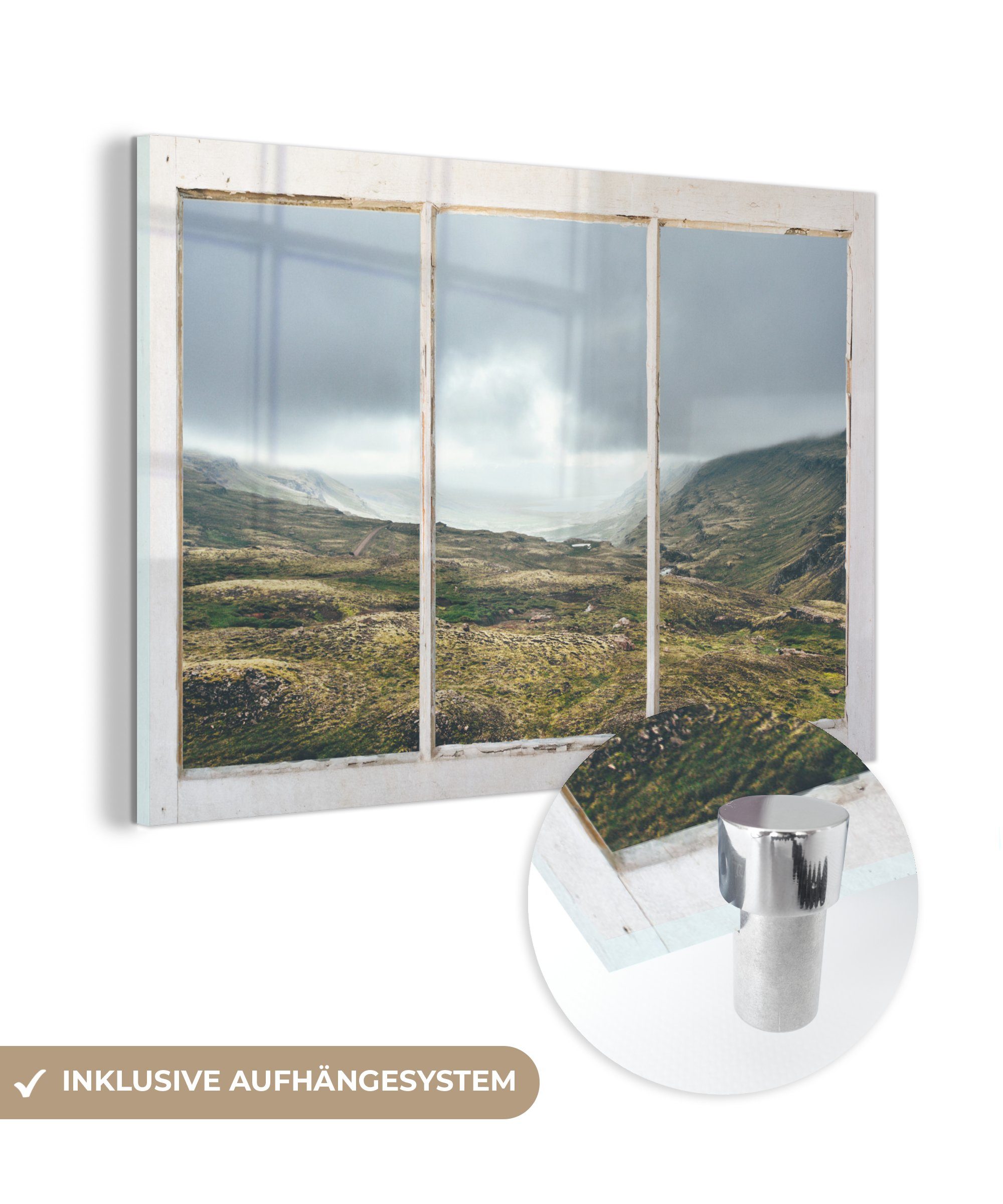 MuchoWow Acrylglasbild Durchsichtig - Natur - Grau, (1 St), Glasbilder - Bilder auf Glas Wandbild - Foto auf Glas - Wanddekoration