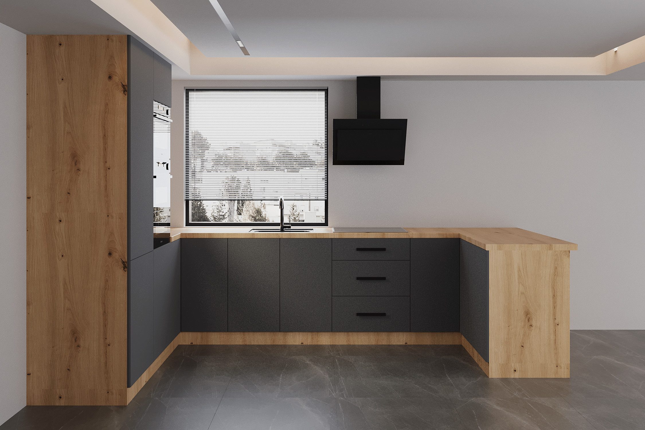 ROYAL24_MARKT Küchenzeile in U-Form K103-G680 - Langen - Praktisch und stil günstig online kaufen