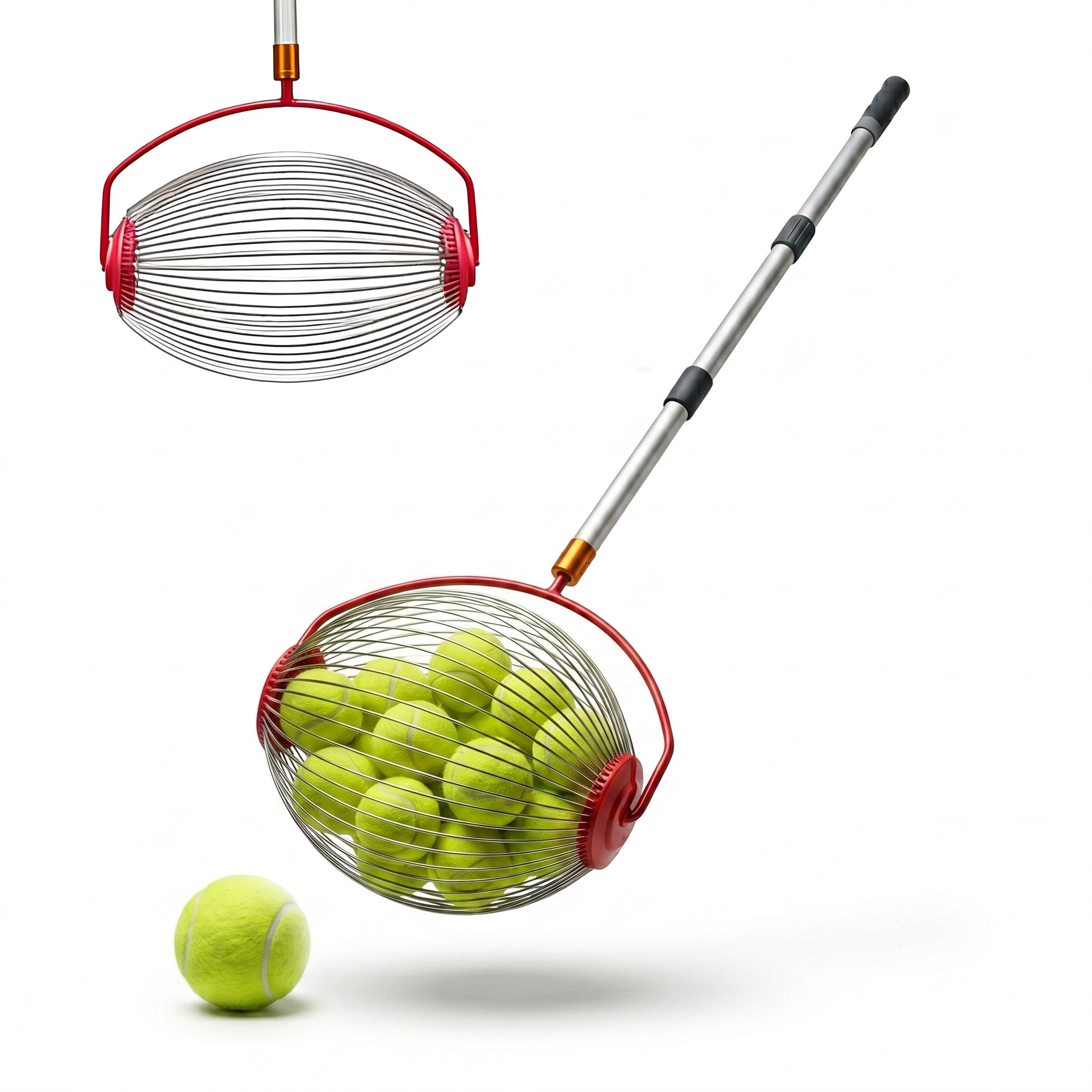 relaxdays Ballsammelröhre Tennisball Sammler Rollsammler