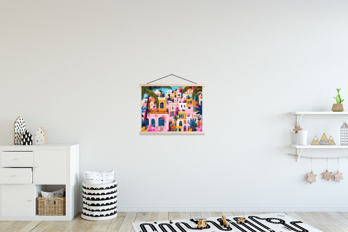 MuchoWow Poster Bunt - Rosa - günstig online kaufen