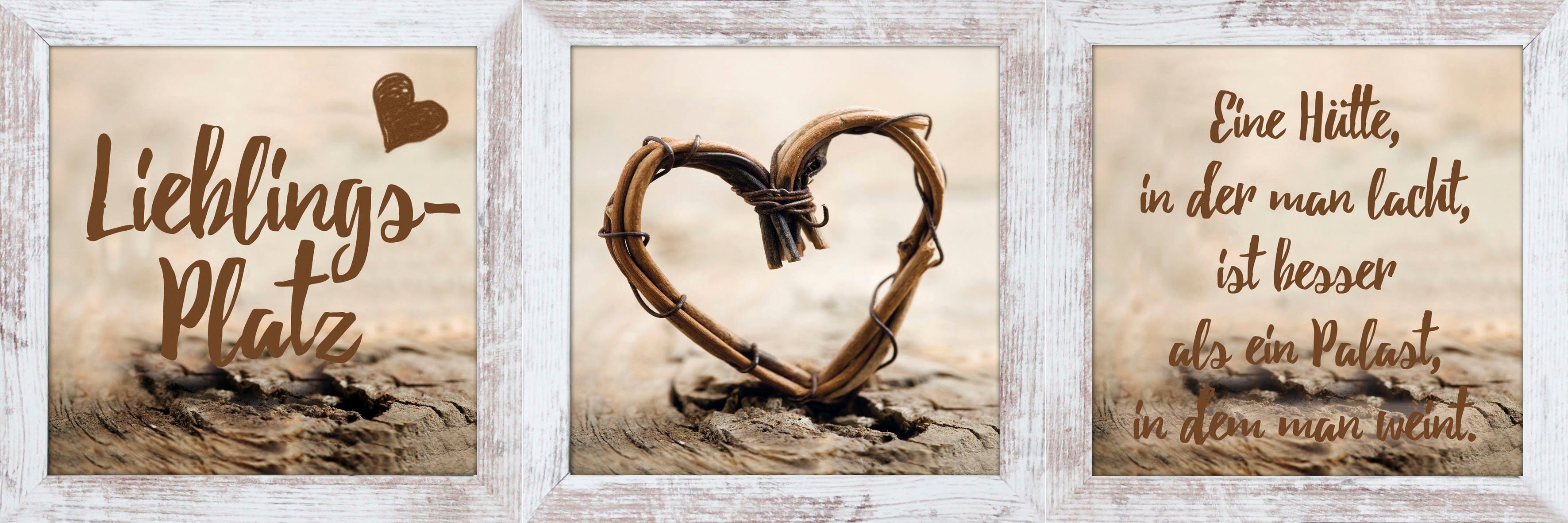 Bönninghoff Bild mit Rahmen Lieblingsplatz, Herz, (1 St) günstig online kaufen