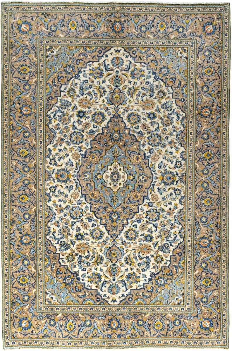 Orientteppich Keshan 197x300 Handgeknüpfter Orientteppich / Perserteppich, Nain Trading, rechteckig, Höhe: 12 mm