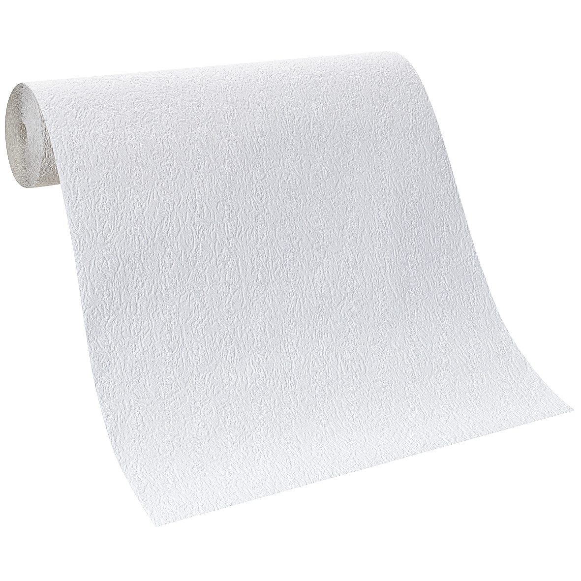 Rasch Papiertapete Weiß mit Struktur, Putzoptik 20m x 0,53m, strukturiert, einfarbig, Putzoptik, Putzstruktur, (1 Rolle, 1 St), 20 Meter