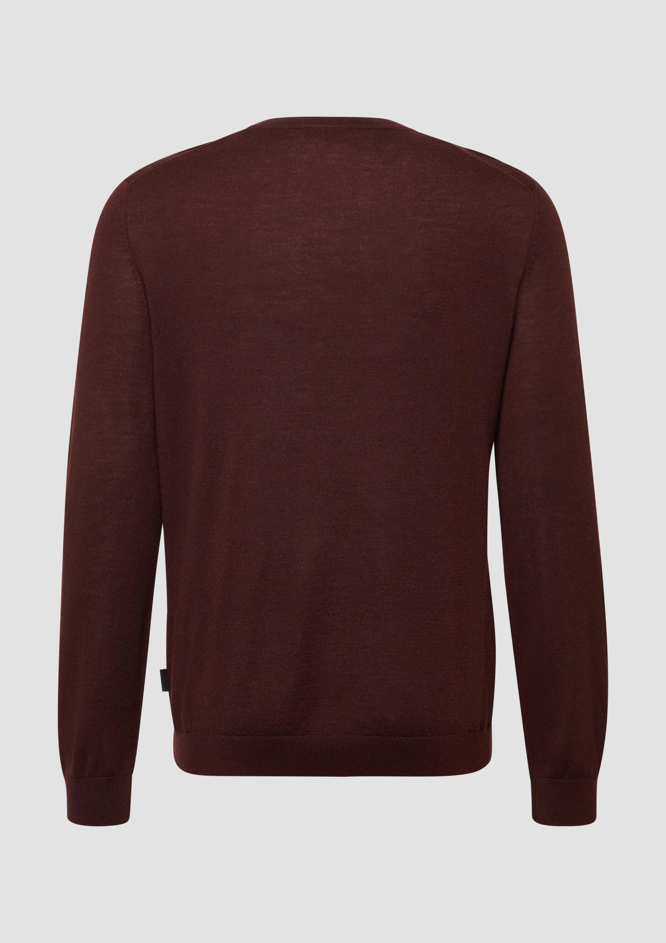 s.Oliver Longpullover Strickpullover Strickpullover aus reiner Merinowolle günstig online kaufen