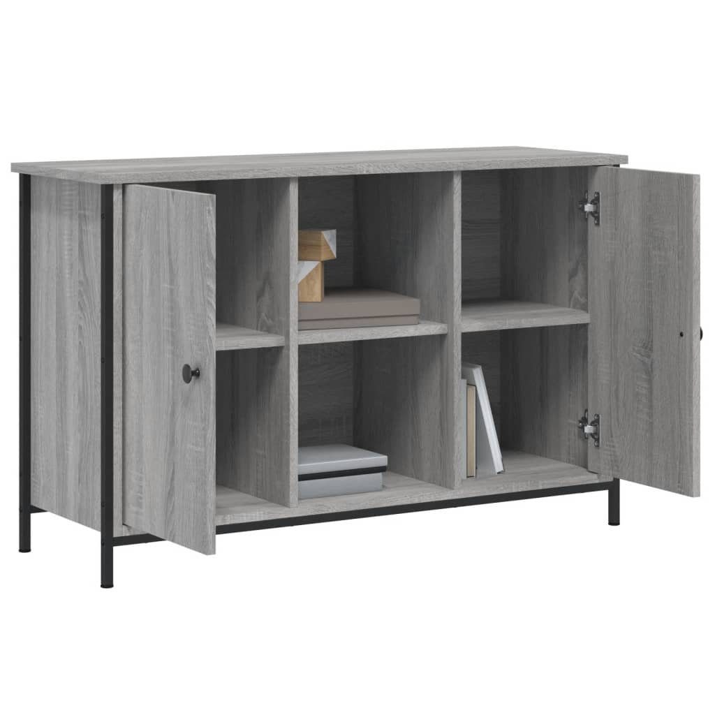 100x35x65 cm Sonoma-Eiche furnicato Grau TV-Schrank Holzwerkstoff