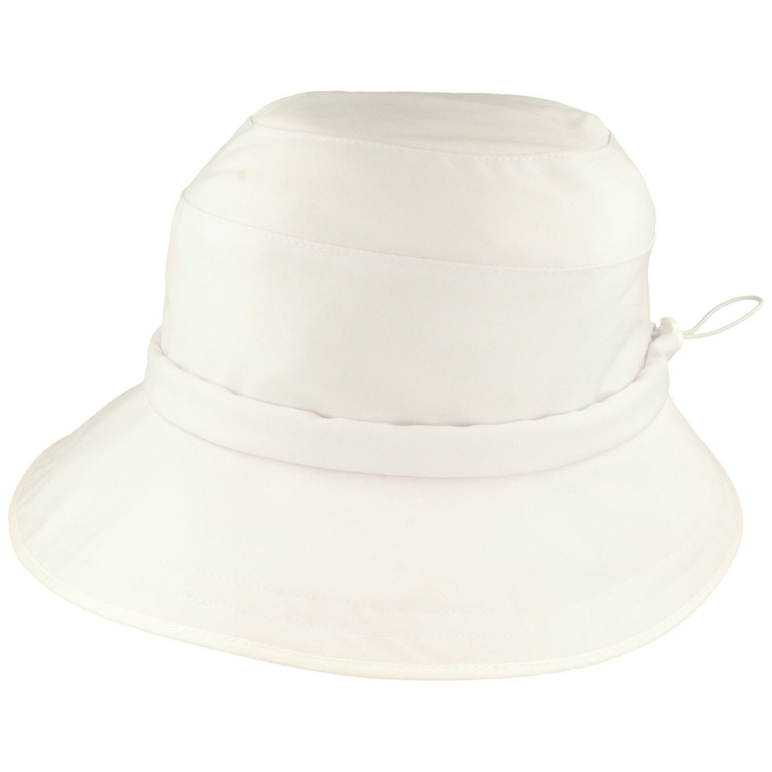 UV-Schutz Sommer-Stoffhut Breiter Trilby 50 mit weiß