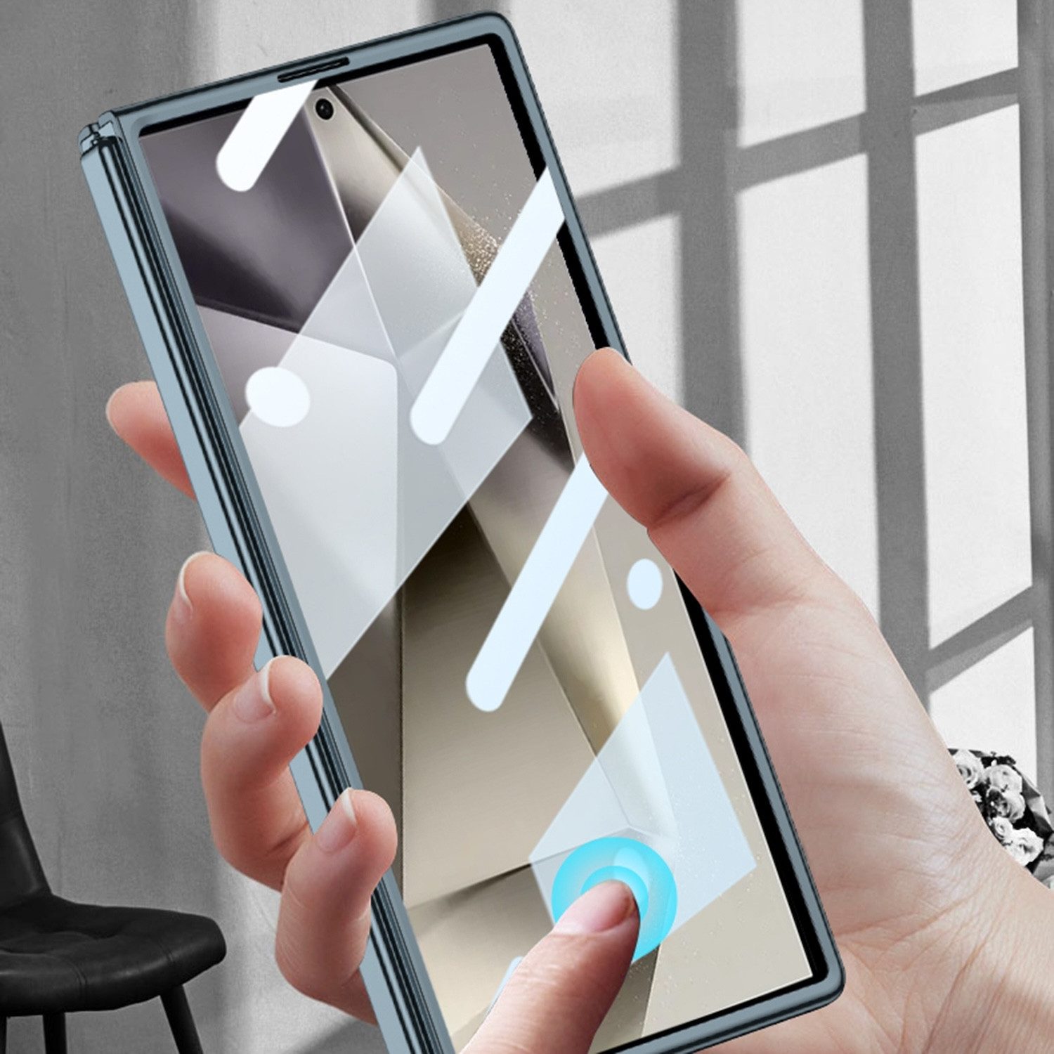 Wigento Handyhülle Für Samsung Galaxy Z Fold6 GKK integrierte Phantom Design Hülle Grün