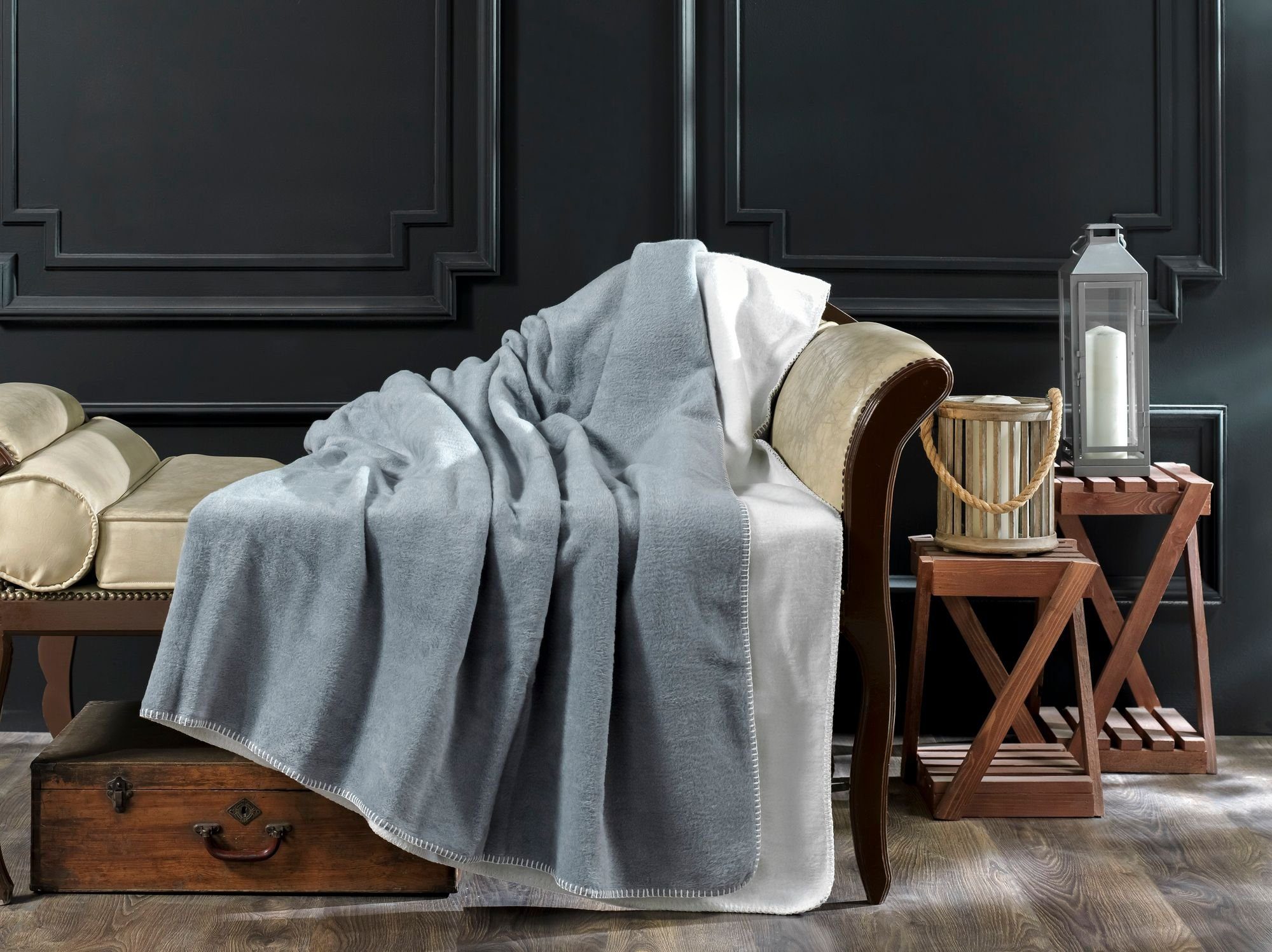 Wohndecke Doubleface Wohndecke Kuscheldecke 2 farbig 150 x 200 cm, KK