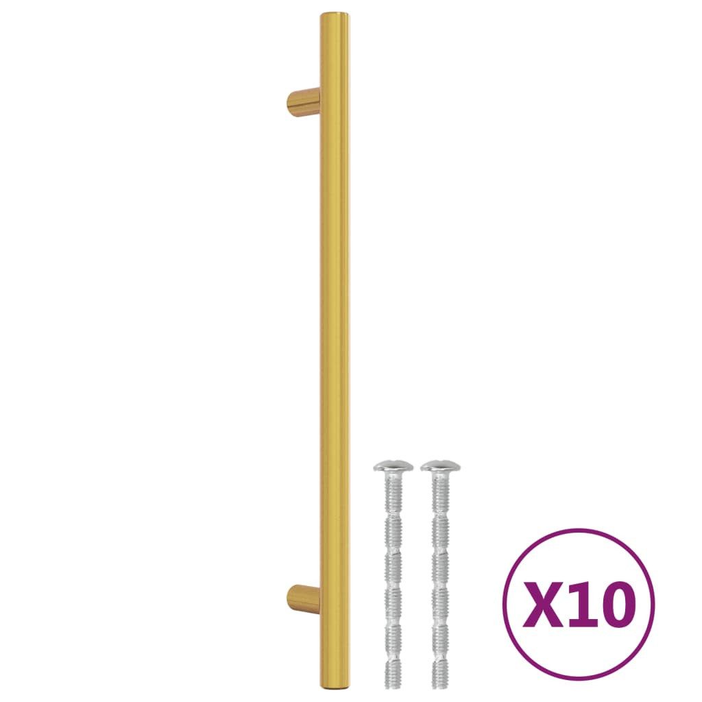 Möbelgriff Möbelgriffe 10 Stk Golden 192 mm Edelstahl Möbelknopf Schrankgriff Sch
