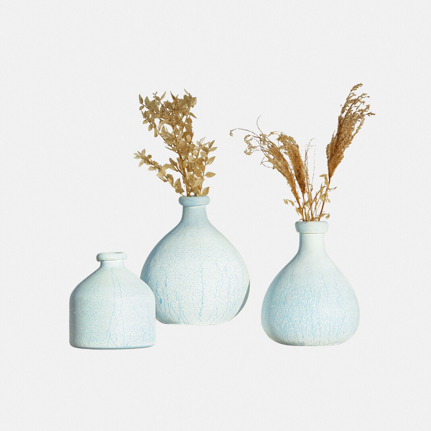 Mirabeau Tischvase Vase 3er Set Donara creme/blau