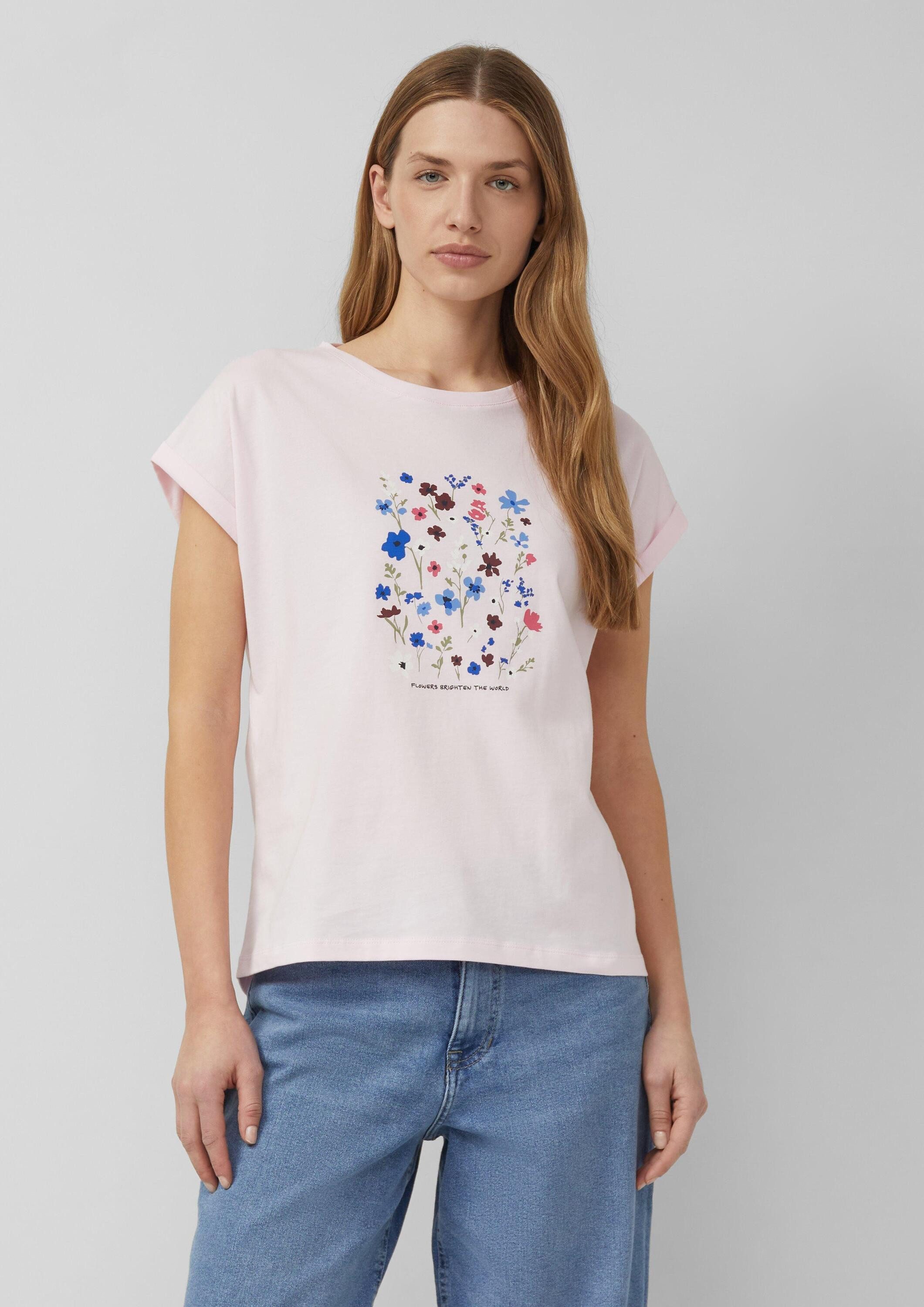 s.Oliver Kurzarmshirt T-Shirt T-Shirt mit Frontprint im Relaxed Fit