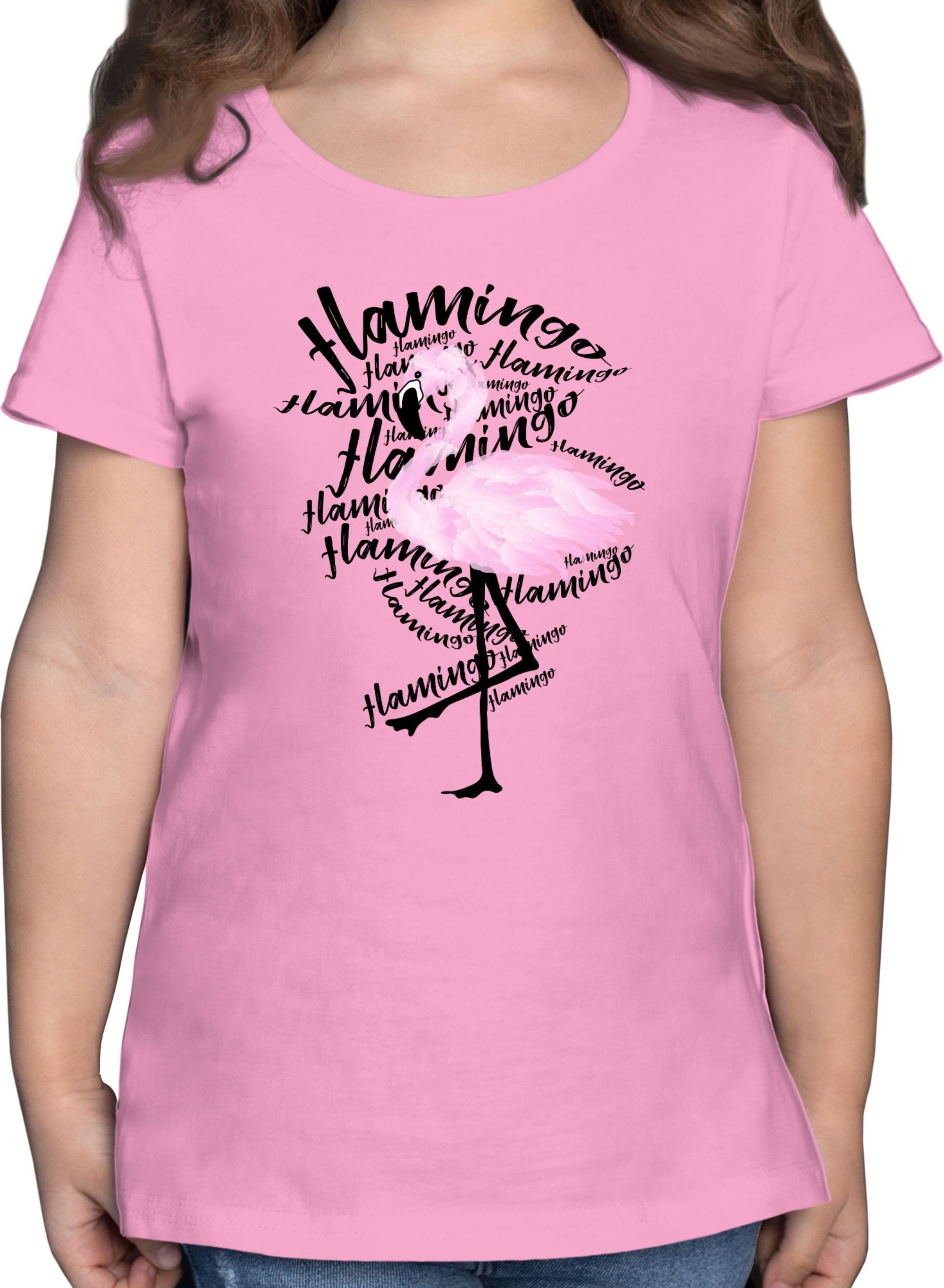 Shirtracer T-Shirt Flamingo Tiermotiv Animal Print 2 Rosa