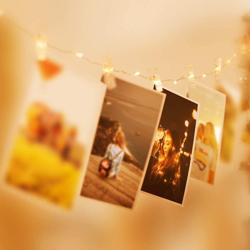 Lichterkette Deko GelldG Zimmer Fotoclips LED für LED-Lichterkette