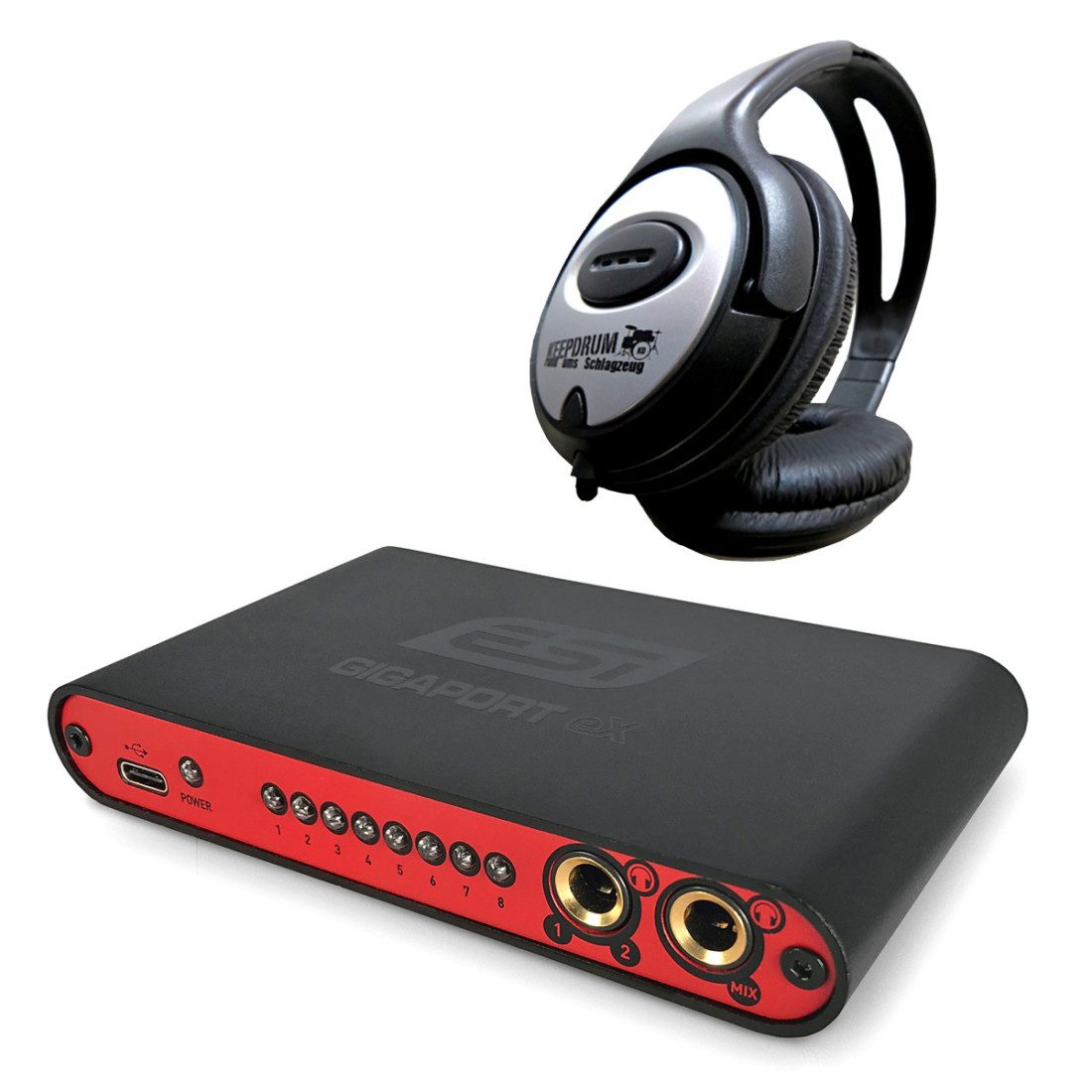 ESI Gigaport eX USB Interface mit Kopfhörer Digitales Aufnahmegerät
