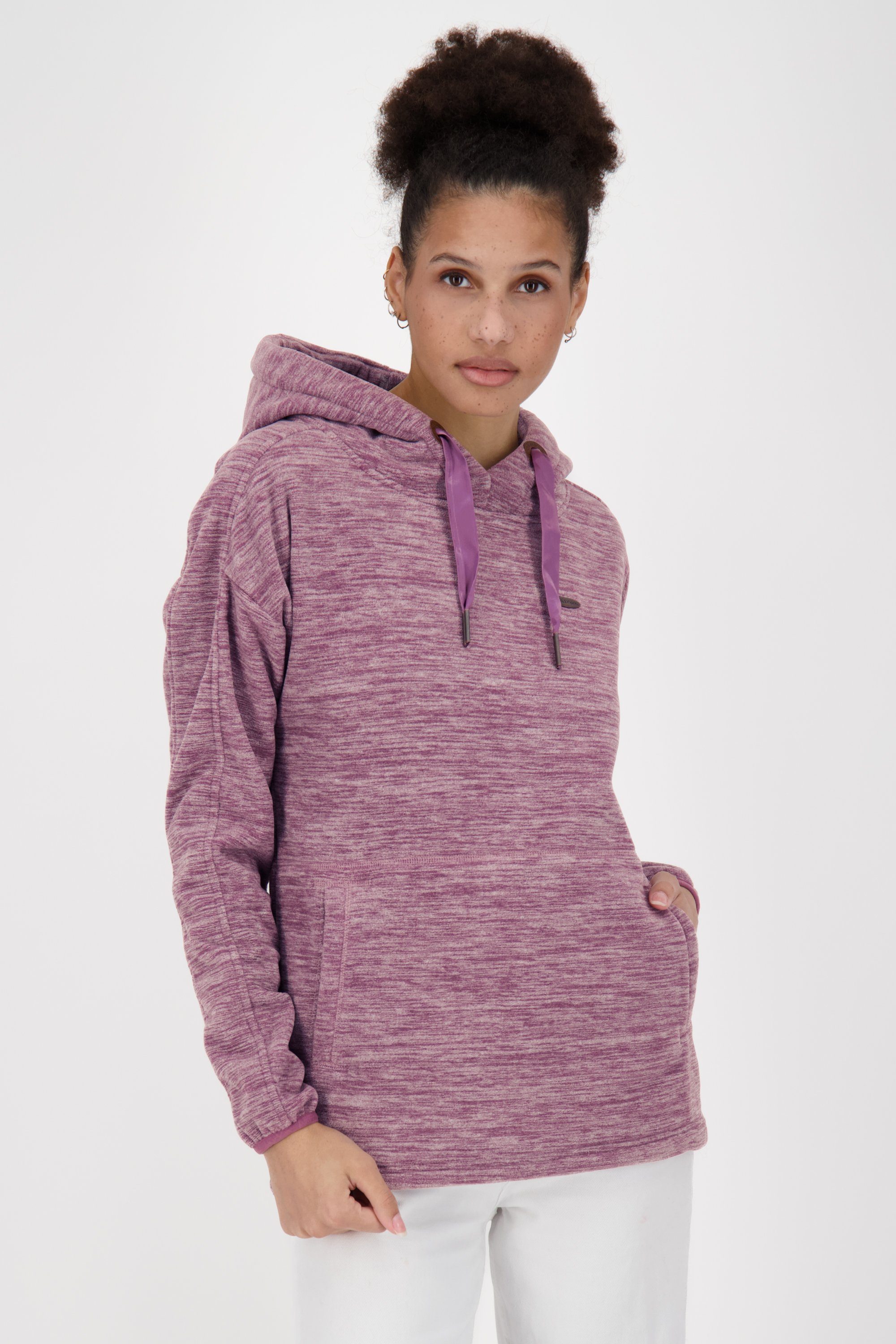 Alife & Kickin Kapuzensweatshirt mulberry AliyahAK Sweatshirt F Sweat Damen melange Kapuzensweatshirt