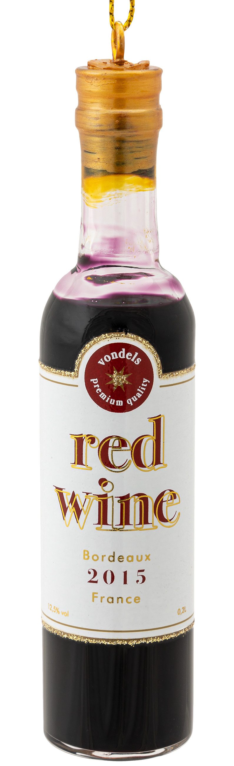 SIKORA Christbaumschmuck Rotwein Flasche besondere Weihnachtskugel Glas Anh günstig online kaufen