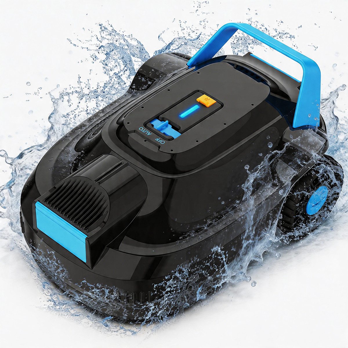 AIRROBO Poolroboter CP02 Akku-Roboterpoolreiniger,120 Min. Laufzeit, Dual-Bürsten, (leistungsstarker automatischer Poolreiniger, automatische Randparkfunktion, IP68 wasserdicht), für kleine Aufstellbecken & Einbaupools, Zwei Jahre Garantie